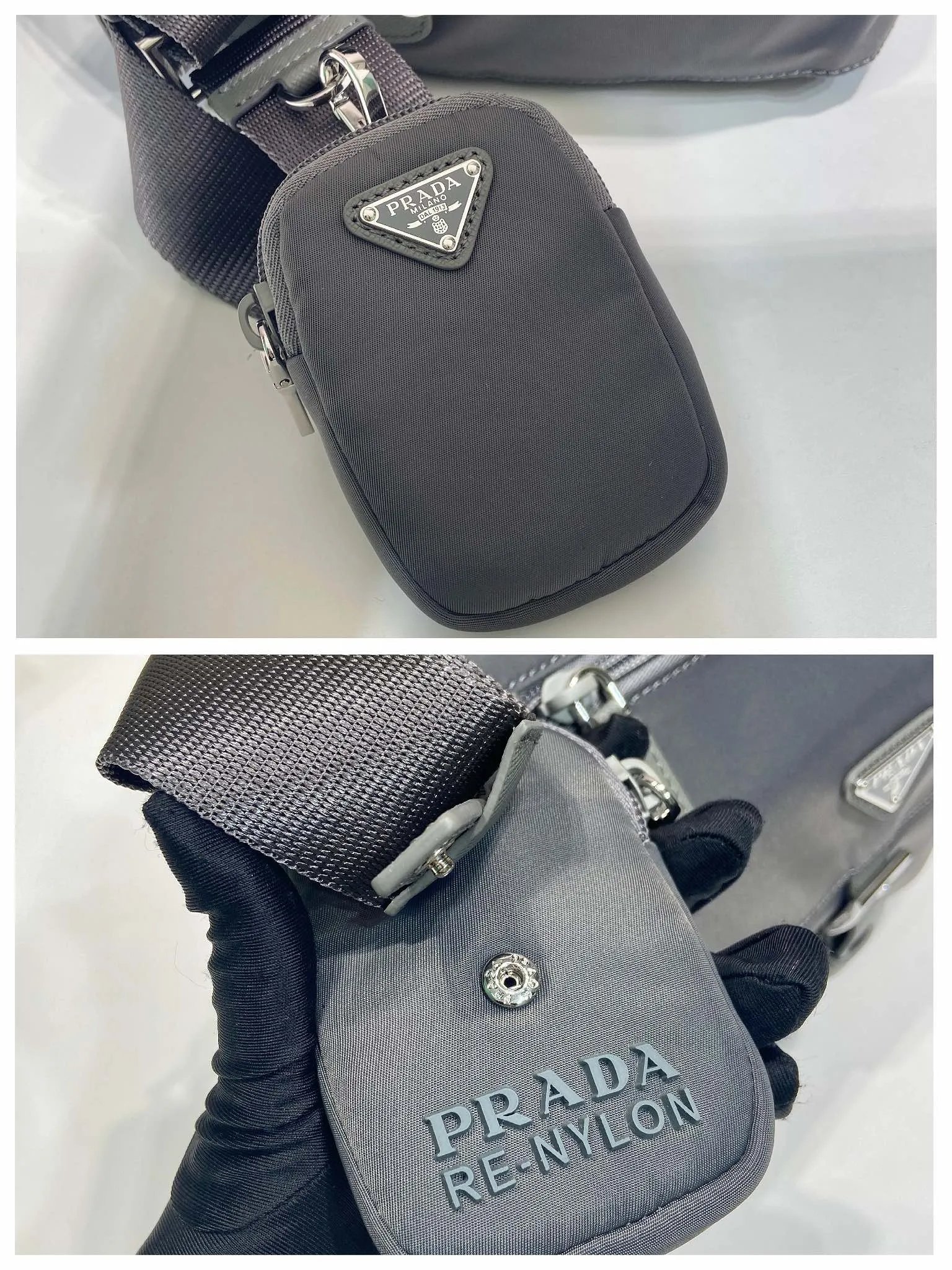 💰1120🎉Upgrade board🎉1BD994 environmentally friendly small bag🎉🎉 This one is made of imported nylon material and Saffiano leather piping, adjustable fabric shoulder straps, stainless steel accessories, and the upgraded version is designed with square buckle hardware on both sides of the shoulder straps. Equipped with a detachable eco-label pouch, triangular enamel logo nameplate, zipper and buckle closure, two outer pockets, one of which is a flip zipper bag, two inner pockets, 165 OEM code, lightweight and practical👏🏻👏🏻Unisex style🙊🙊 Length 25 height 22 bottom 10cm🤙🤙🤙💰💰💰💰
