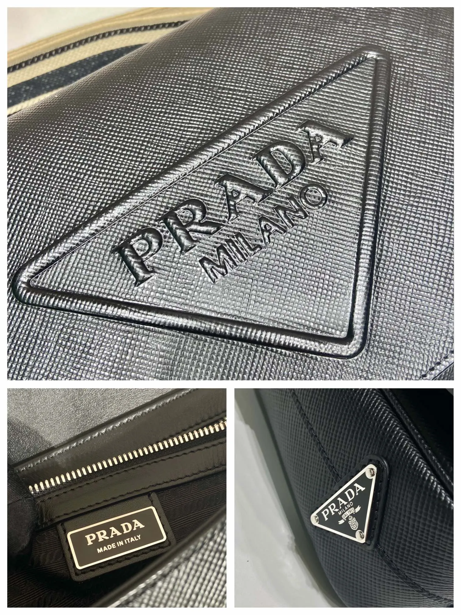 💰1840👏Men's cross-body bag with embroidered webbing👏2VD046👏👏 This stylish and simple clamshell shoulder bag is made of imported Saffiano leather and imported calfskin on the inner cover, with a large embossed triangle logo. It is a favorite with a detachable embroidered webbing, which can be matched with other bags👏👏 to present the unique characteristics of crossed parallel lines. Simple and elegant, length 26x height 18x ​​bottom 6.5cm