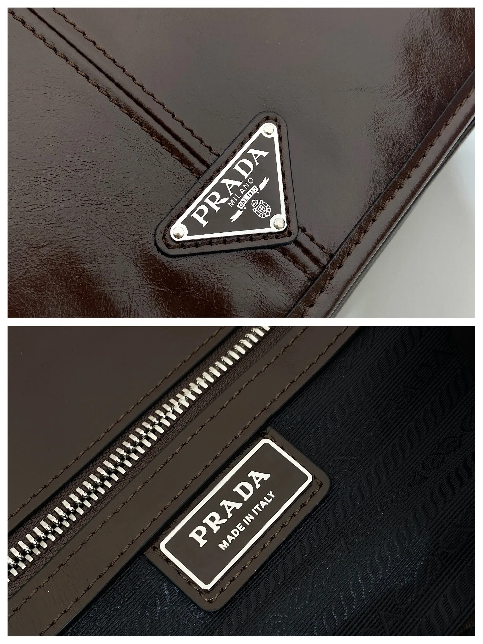 💰1700🎉New oil wax bag🎉2VD073 messenger bag🎉🎉 This shoulder bag is carefully made of soft and shiny oil wax leather. It has a unique streamlined silhouette and is decorated with a unique triangle logo. It is fashionable and versatile. Flip cover design, adjustable leather shoulder strap, another popular style that will never go out of style, handsome guys, hurry up and get it🎉🎉 Length 30x Height 20x Bottom 11cm🎉🎉🎉👏👏👏
