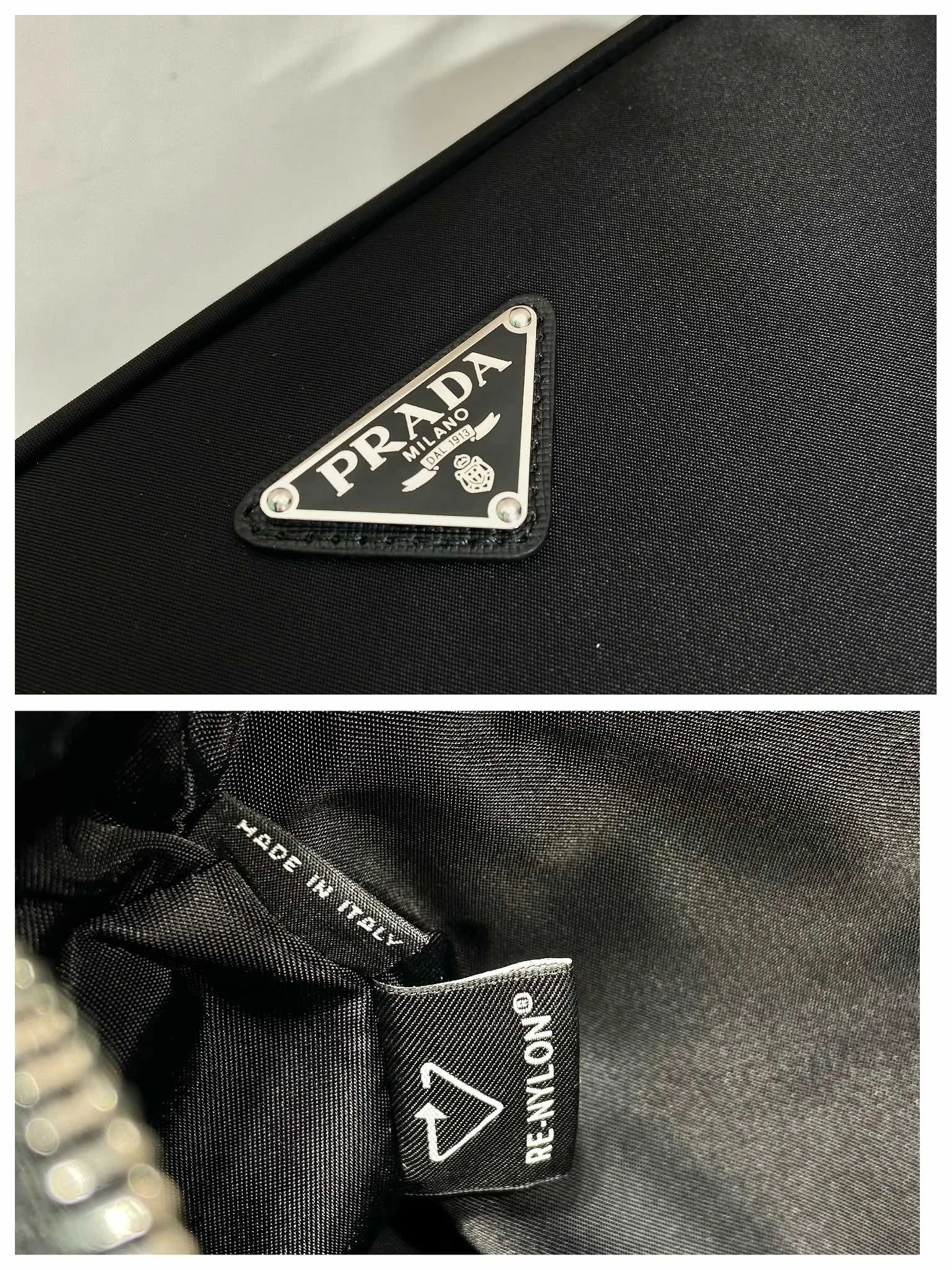 💰1020🎉Co-designed by ad and Pd🎉2VH142 two major brands co-designed🤝 This cross-body bag is co-designed by ad and pd. It is made of Re-Nylon and Saffiano leather. The side is equipped with ad’s classic contrasting three-strip cowhide pattern and a joint environmentally friendly mark. Comes with removable pouch. It looks particularly novel and casual😘😘The upper body effect is great👏👏Hurry up and get it🎉🎉 Length 25x height 19x bottom 7cm🎉🎉🎉👏👏👏