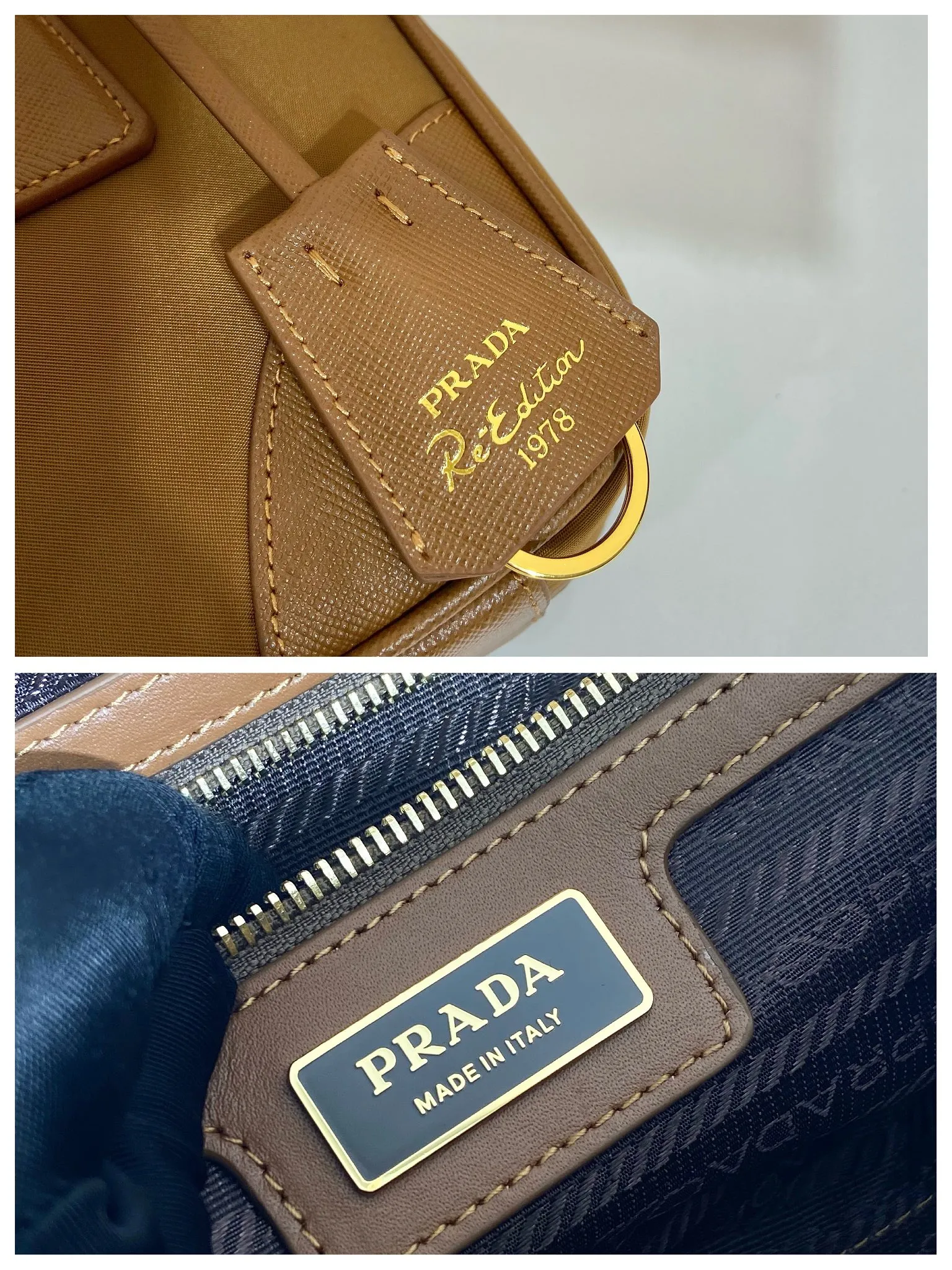 💰1360🎉New second-hand bag🎉1BB121 small🎉🎉 This double handle handbag is made of regenerated nylon, incorporating unique style elements and exquisite Saffiano leather details, completely subverting people's traditional perception of luxury goods. Practical design embellishments and exquisite details add a unique charm. Large capacity, practical and elegant👏Another popular style that will never go out of style🎉🎉 Length 25 height 14.5x bottom 7.5cm👏👏👏🎉🎉🎉