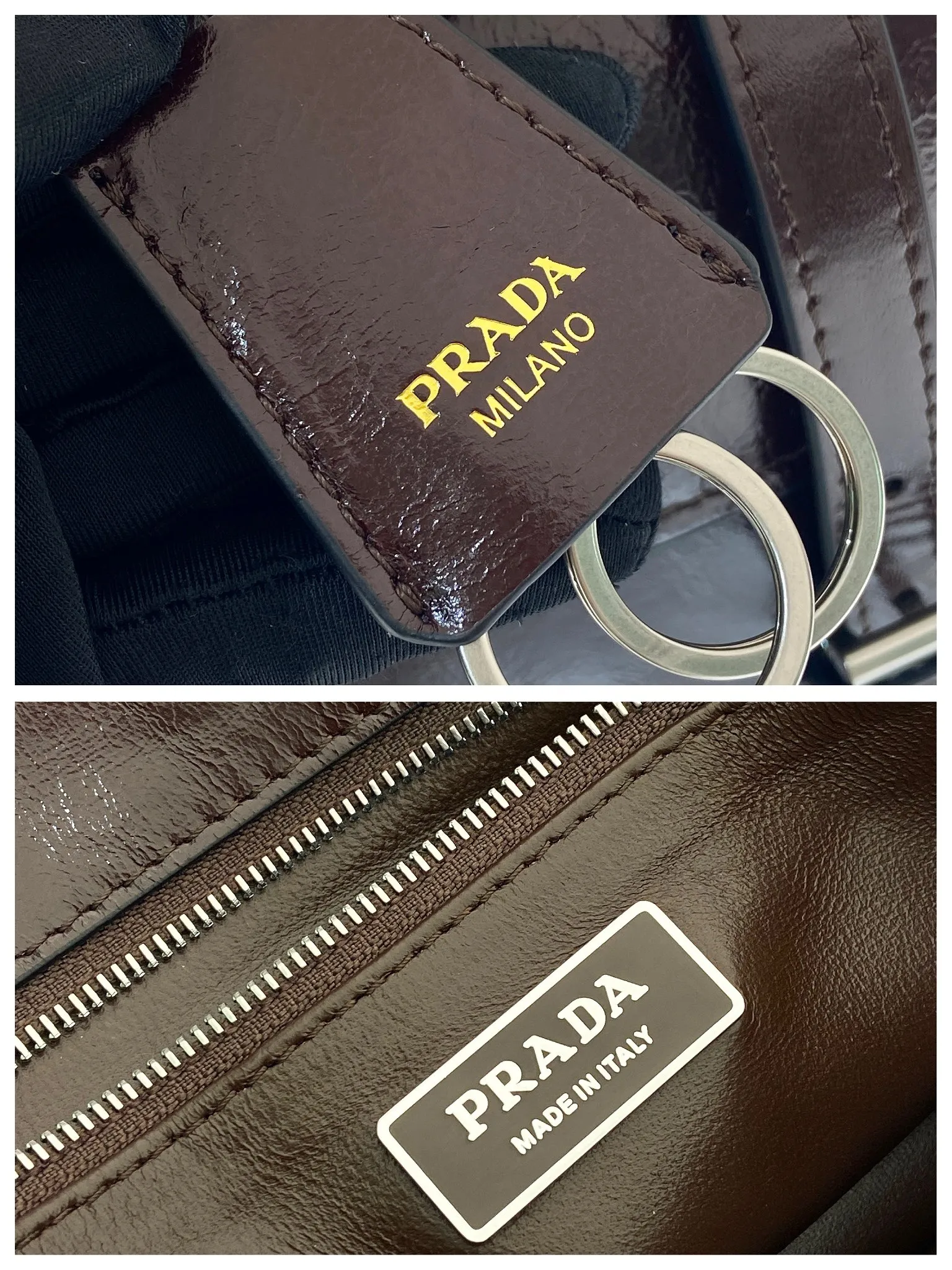 💰1700🎉New Pen Holder Bag🎉1BN026 Small🎉🎉 This leather handbag is inspired by the crisp and formal briefcase. It has a delicate and shiny texture and reinterprets the classic office style silhouette with a new attitude. Designed with exquisite soft details, it adds gentleness and versatile charm to the bag's classic shape. The classic vertical lock buckle embellishes the details, and it is equipped with a long handle, which can be carried over the shoulder, making it more practical. Another popular style that will never go out of style, hurry up and get it🎉🎉 Length 32 height 16.5x base 10cm🎉🎉🎉💰💰💰