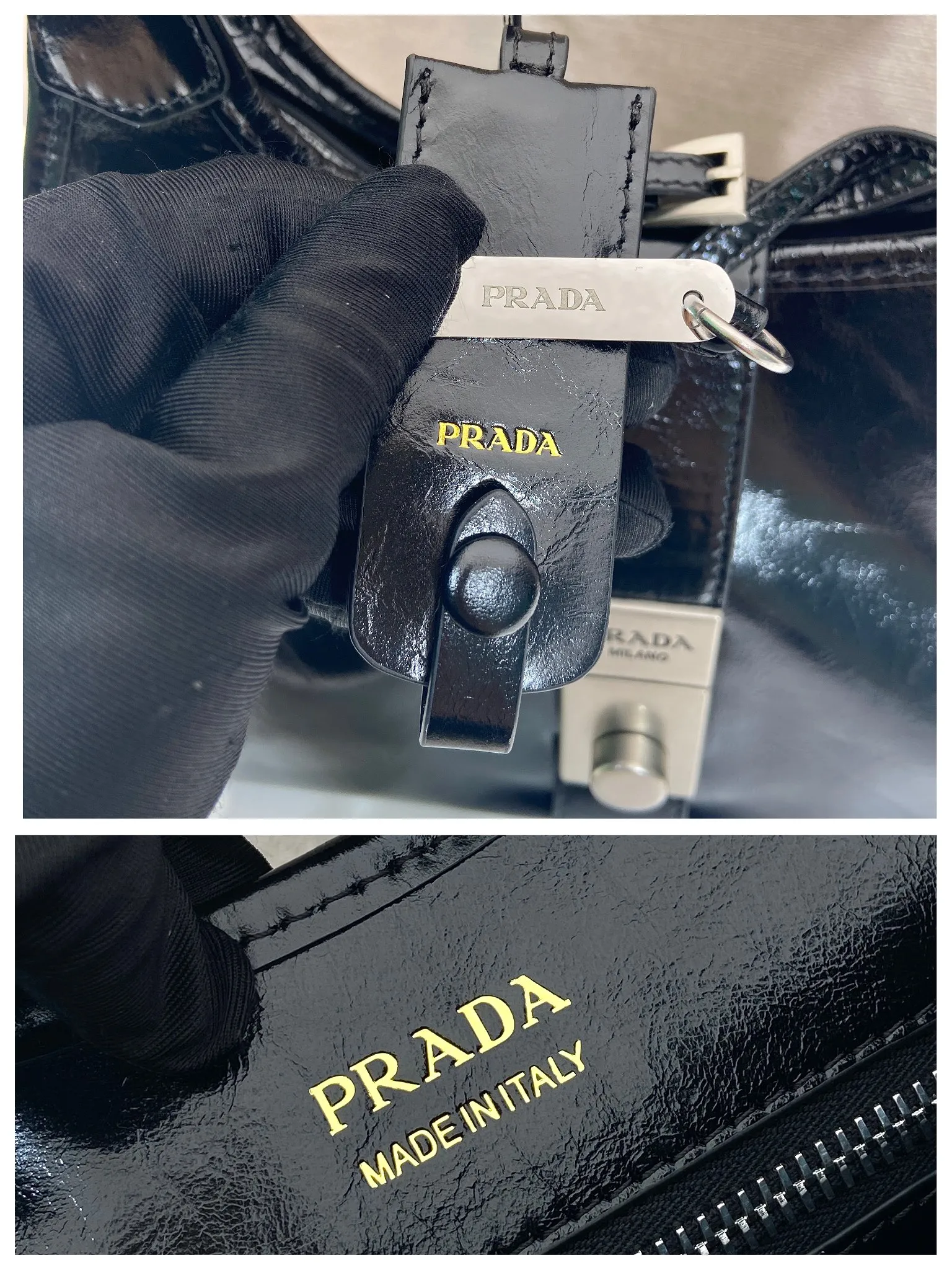 💰1700🎉New product🎉1BG563 spring and summer new model🎉🎉 This catwalk style is made of imported wax leather, top-grade hardware, the front panel is equipped with a buckle lock opening and closing, the capacity is large, it can be carried by hand or on the shoulder, and the upper body effect is very stylish. If you like babies, hurry up and get it🎉🎉 Length 30.5x Height 17.5x Bottom 9cm🎉🎉🎉💰💰💰