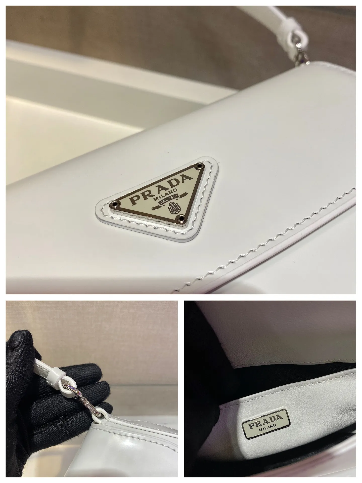 💰1120🎉New armpit bag🎉New second-hand armpit bag😘😘 This year's popular flip-top second-hand armpit bag has always been very popular. The whole leather is delicate and smooth. The special-shaped bag design is cool and fashionable. The capacity is sufficient. It is light and can be packed. It is perfect without being outdated. The retro feel concave shape is another popular style among Internet celebrities. 🙊🙊 Style number: 1BD311 Length 23x Height 18x Bottom 4cm