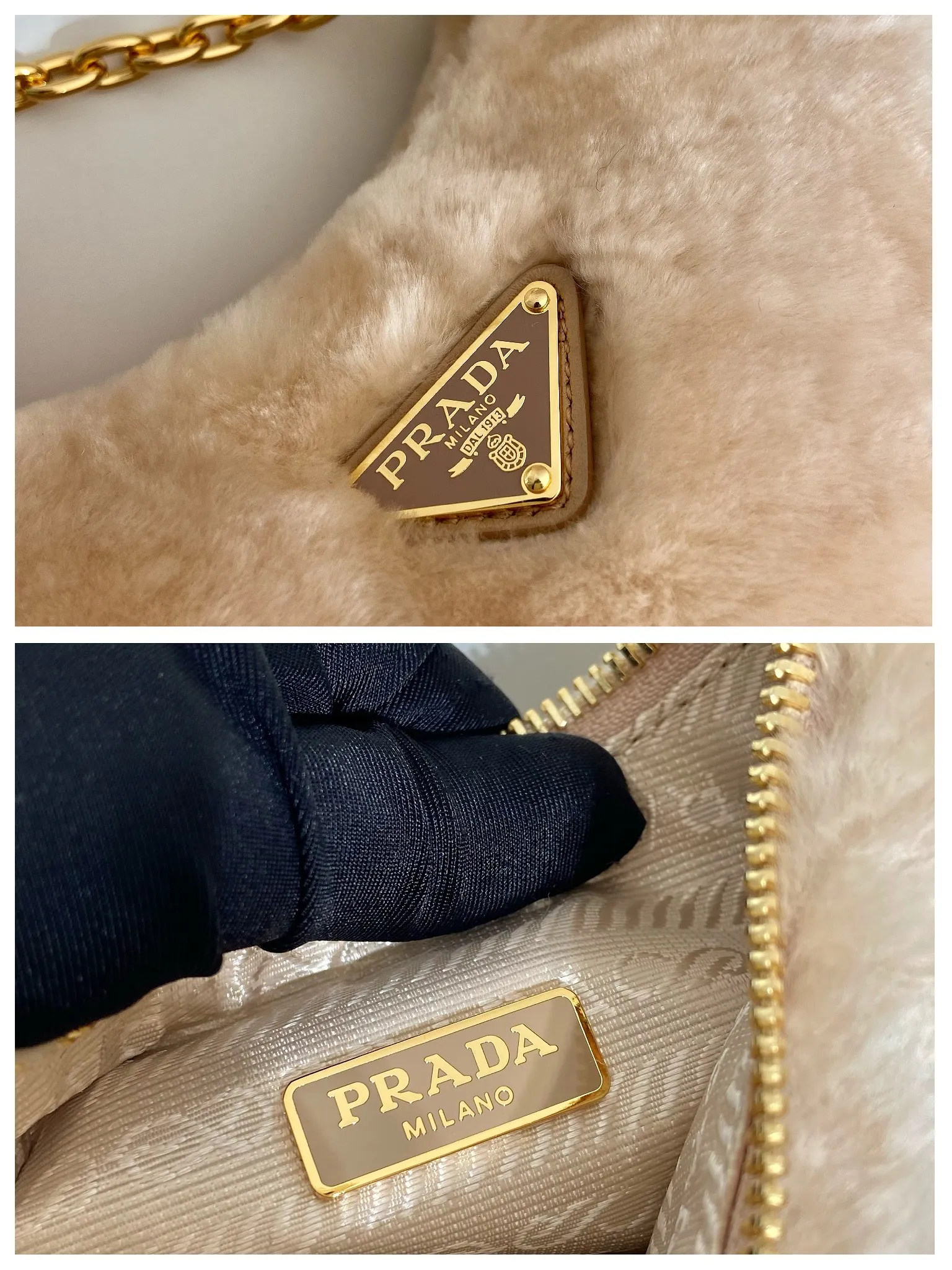 💰1520🎉Hobo fur bag🎉1BC204 new goat hair🎉🎉 This Hobo fur bag is made of imported goats and is equipped with a detachable fur shoulder strap and chain. It adds a touch of sexiness under the armpit bag and is also equipped with a detachable long shoulder strap. Babies who like sportsexy can carry it cross-body and continue to create a concave shape easily. It is highly functional. What I love most is that there is a small pendant hanging on the shoulder strap. So beautiful🎉🎉 A must-have in winter, I love it for babies. Get it now. Length 23x Height 17x Bottom 8cm🎉🎉🎉
