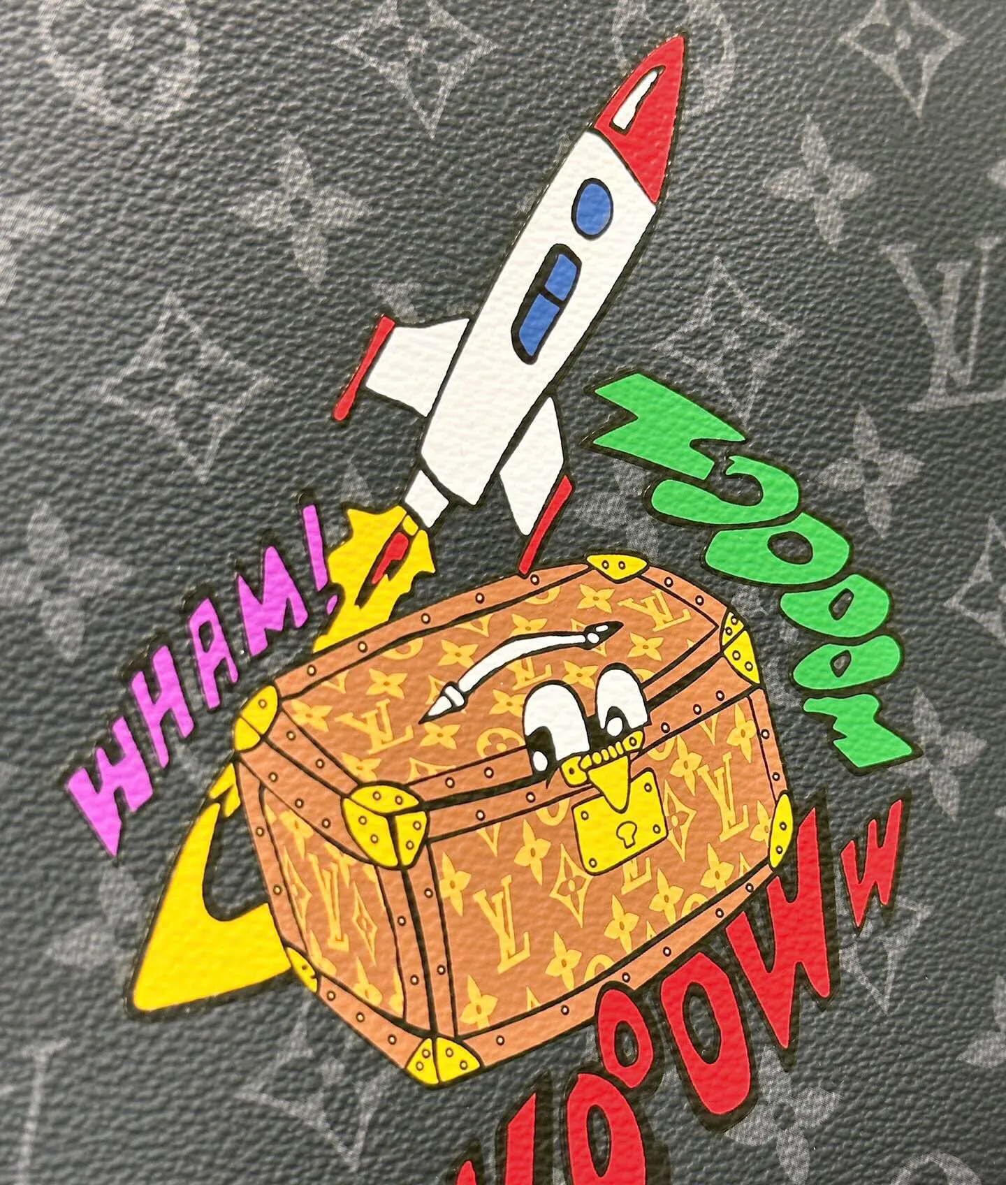 P¥360 👉nfc163C01 dynamic chip version👈[Top original order, all steel hardware] Order model 61692 Rocket M80914 Christmas silk screen! Toiletries bag! Cut from Monogram Eclipse canvas, this tough new medium-sized handbag can easily store personal essentials. Dimensions: 26x20x5cm with gift box