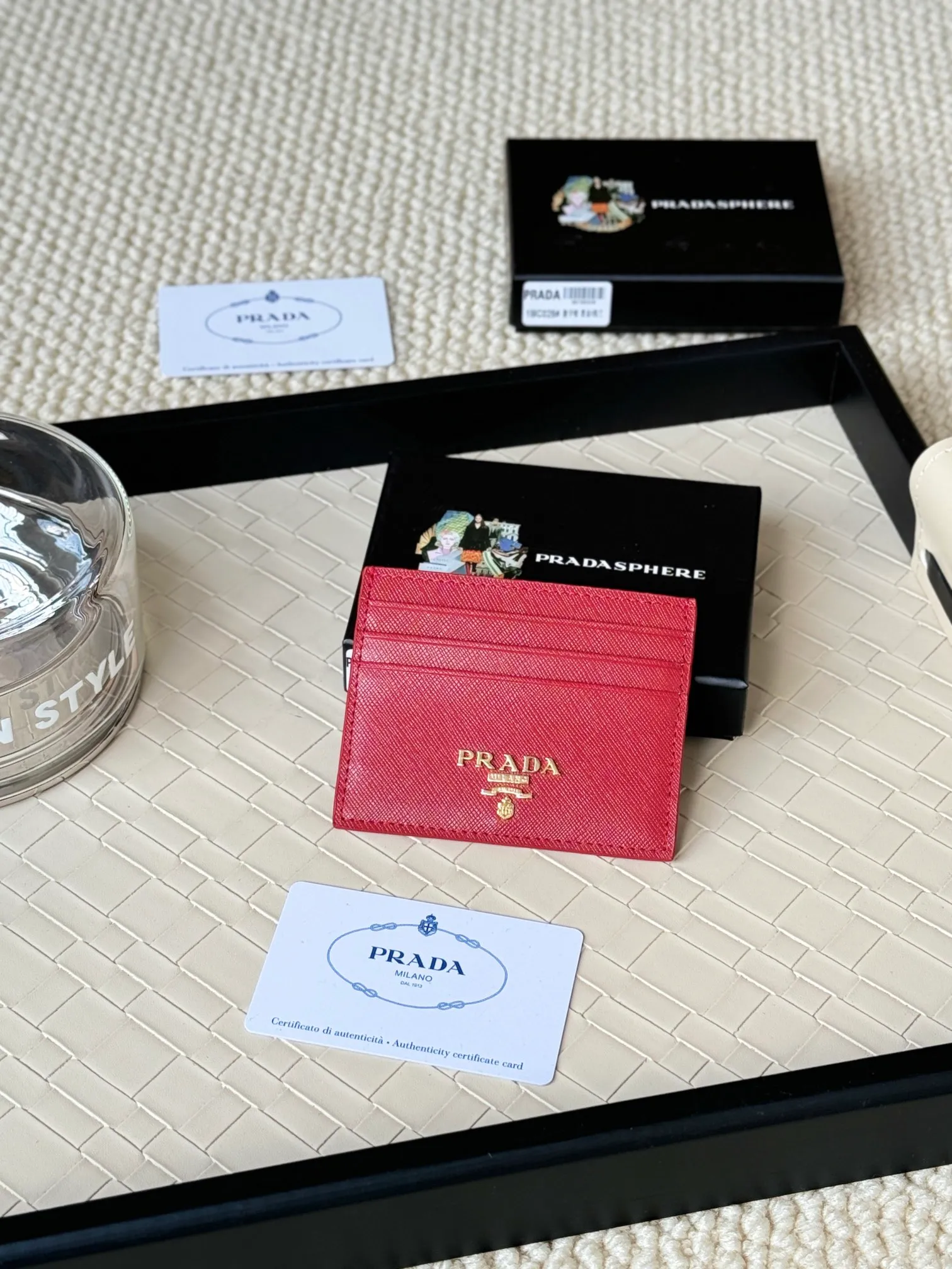 💰100prada popular card holder, small card holder for men and women, black, model 1MC025, loose lettering Triangle Wheat series, nine colors, made of cross-grain cowhide, 6 card slots ➕ One middle sandwich, can place multiple cards and zeros 💰, size 11.2×8.5cm, taken in kind, what you see is what you get