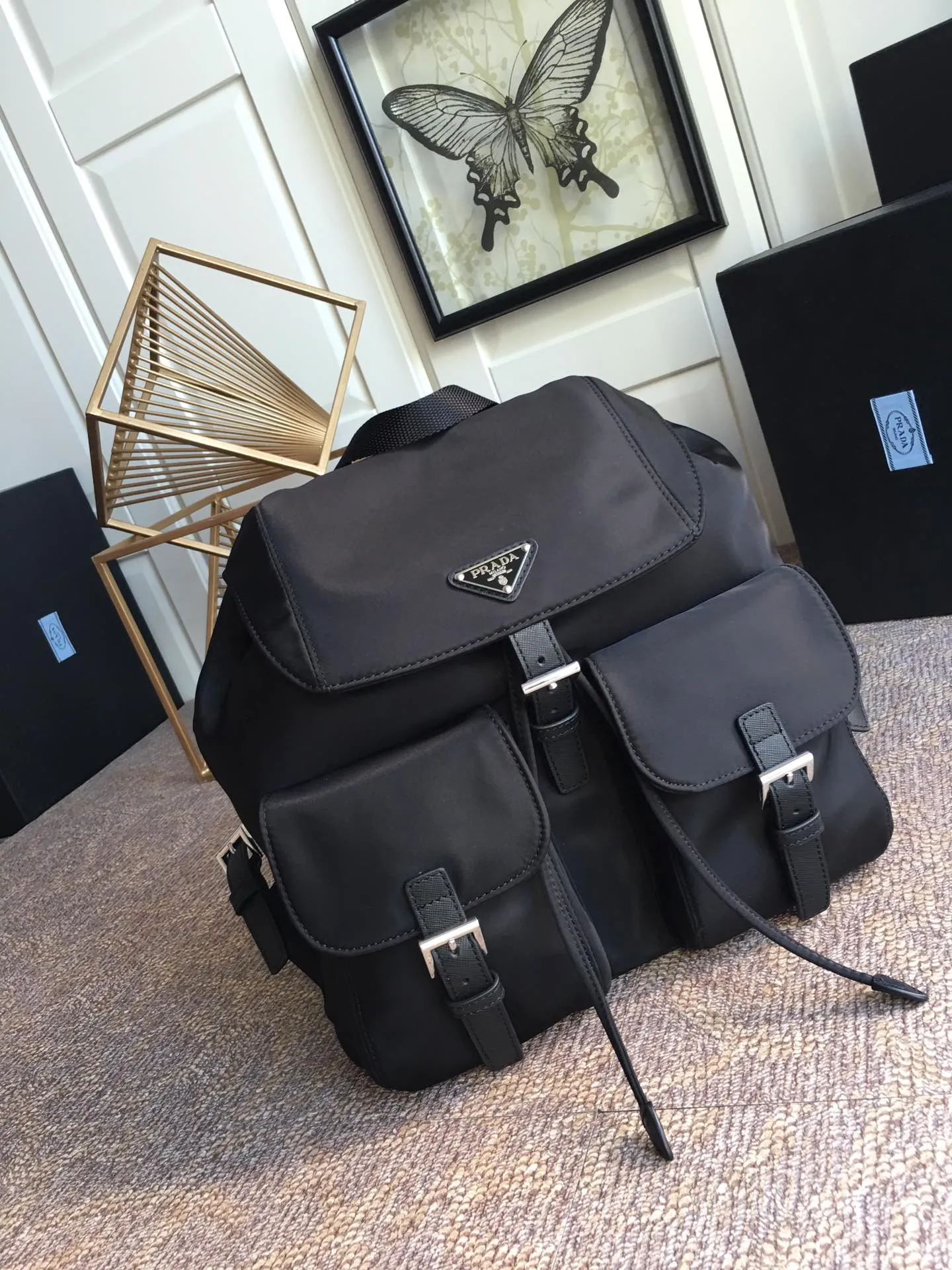 💰920, P Jiachui classic model 2811, top quality, made of imported parachute fabric + cross pattern cowhide + top hardware, fashionable + never out of date, length 31X height 32X bottom 15cm