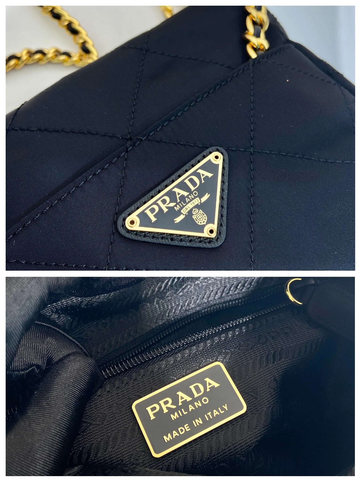 💰1060🎉Middle-hand crossbody bag🎉🎉🎉1BD647🎉🎉 This Vintage middle-aged chain diamond hobo bag has a great design👏👏 Purely handmade nylon rhombus design, with 2 pockets on the front and back, can be worn on one shoulder or across the body, and the imported black gold chain is really an eternal theme of vintage😘😘It is simple and elegant, with large capacity and space👍The upper body is particularly trendy, versatile and fashionable. No matter casual or formal, they all have a stable temperament. Hurry up and get it🙊I love this second-hand hobo bag😘😘 Length 19.5x Height 20.5x Bottom 6cm