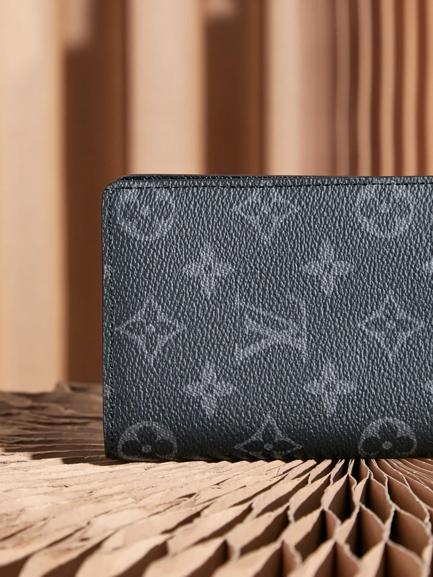 P¥240 👉nfc163C01 dynamic chip version👈 [Top-level inspection-free] BRAZZA wallet M61697 black flower suit clip long clip Product details: for reference