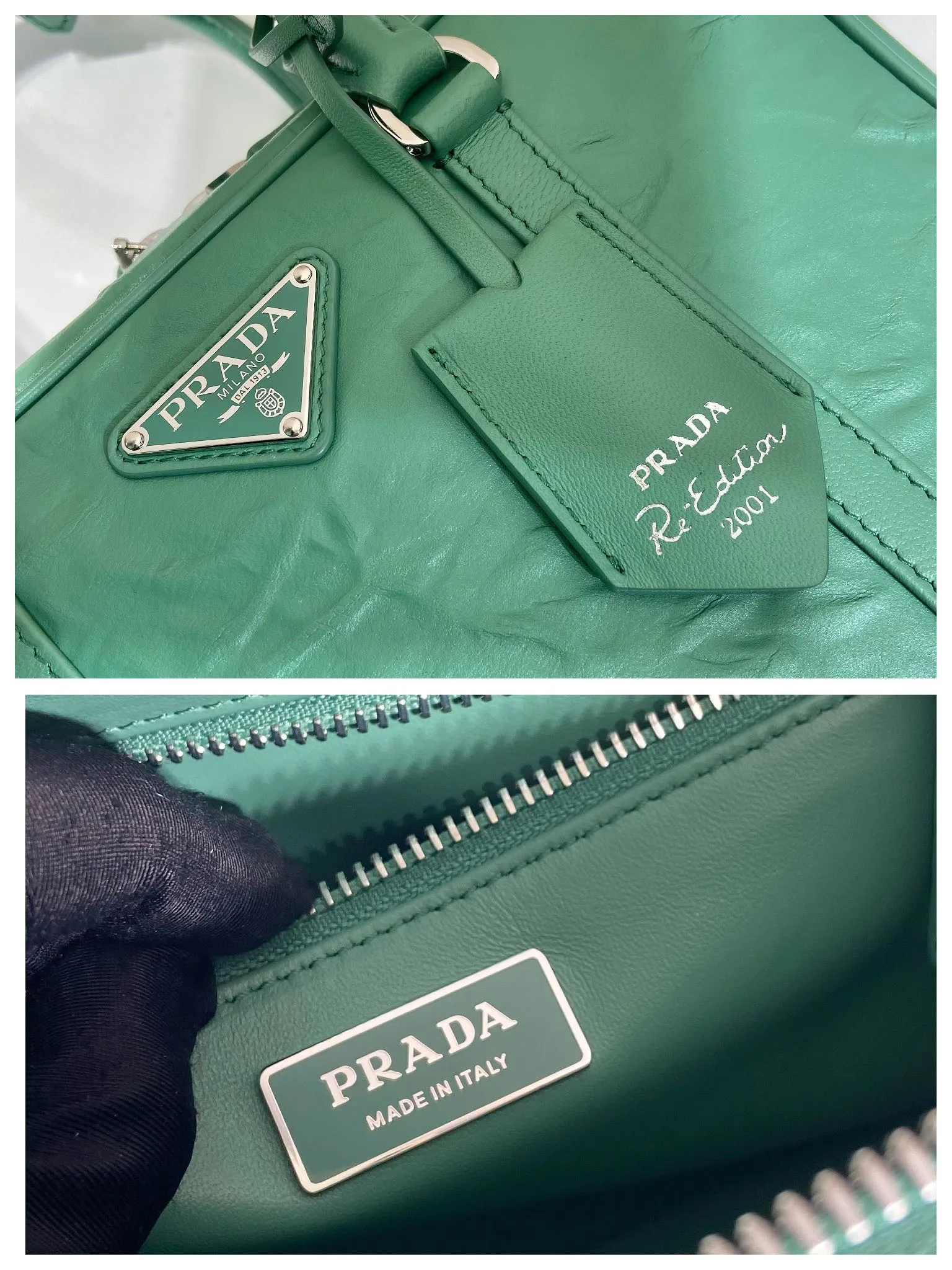 💰1800🎉New Boston🎉1BB092 catwalk model🎉🎉 This casual and classic handbag is made of soft sheep leather inside and outside. The hand-made pleat effect is particularly fashionable. It is equipped with a detachable long shoulder strap and a small coin purse with large capacity. It was also unveiled in the 2023 spring and summer series fashion show. The upper body effect must be eye-catching. Baby, hurry up and get it🎉🎉 Length 24x Height 15.5x Bottom 7cm