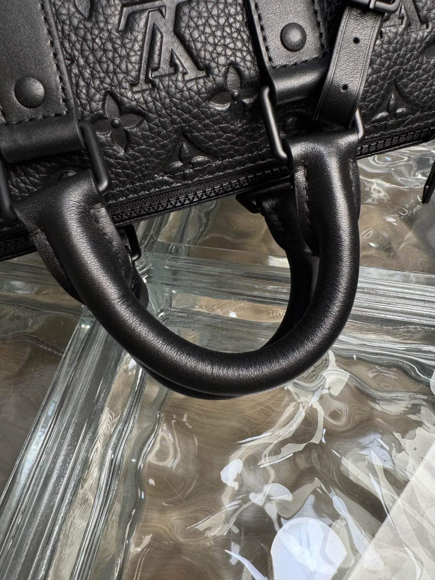 P¥1200👉nfc163C01 dynamic chip version👈 [100% MB special grade all steel hardware original leather] keepall 25 black warrior series model: m20900 👁️‍🗨️Treasure item 👁️‍🗨️Confidence comes from quality