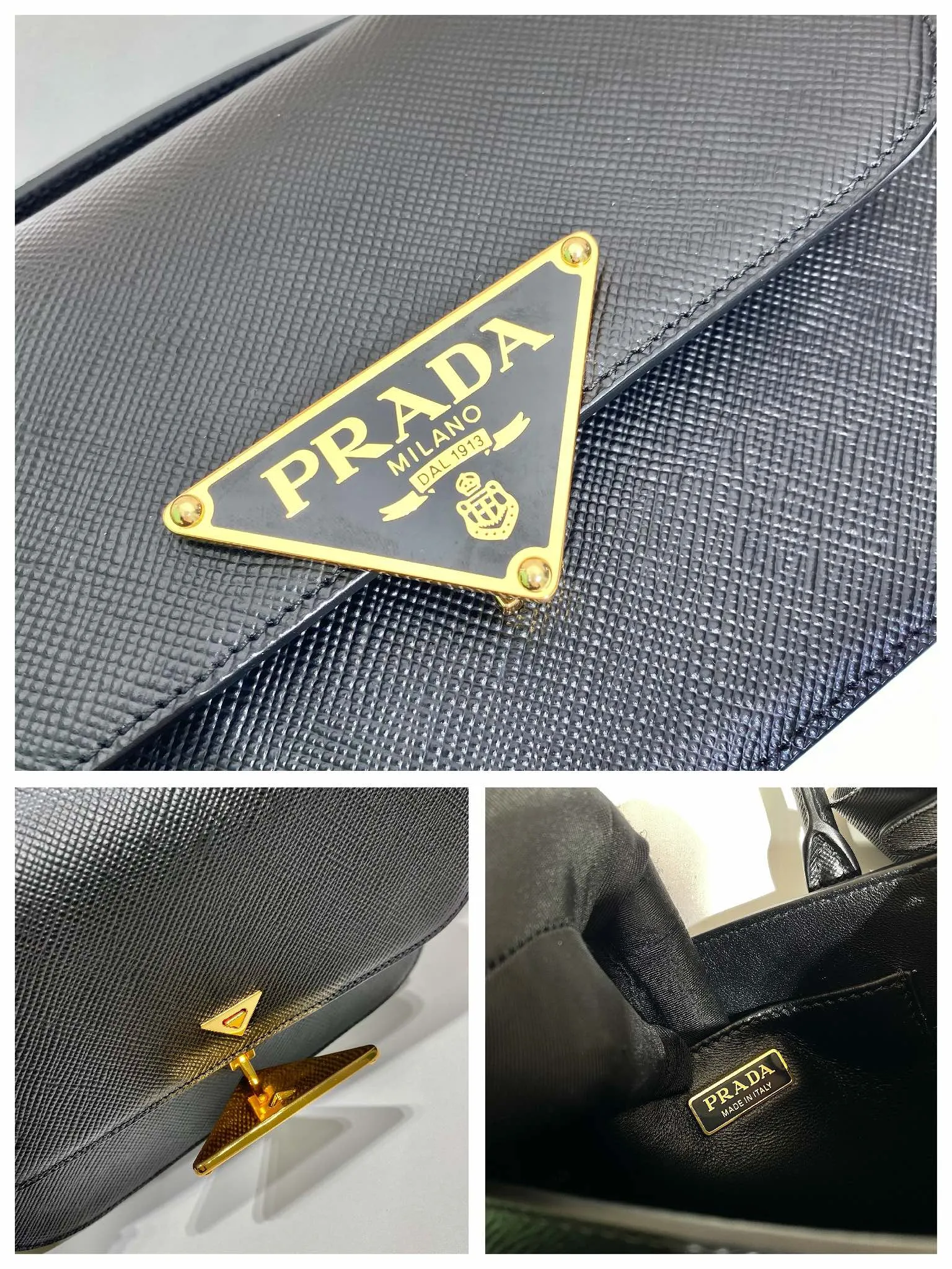 💰1500🎉New stewardess bag🎉1BD320😘😘 This retro and high-end bag is instantly recognizable. It is made of imported cross-grain cowhide + unique triangle logo. The long shoulder strap is adjustable and can be worn on one shoulder or crossbody. It has a full sense of luxury! The top of the back instantly transforms into a girly girl, with large capacity and space, versatile and versatile 😘Fashionable and practical, it is also a popular style that will never go out of style🎉🎉It is simply too beautiful🎉Hurry up and get it🎉🎉 Length 22x height 16x bottom 6cm🎉🎉🎉👏👏👏