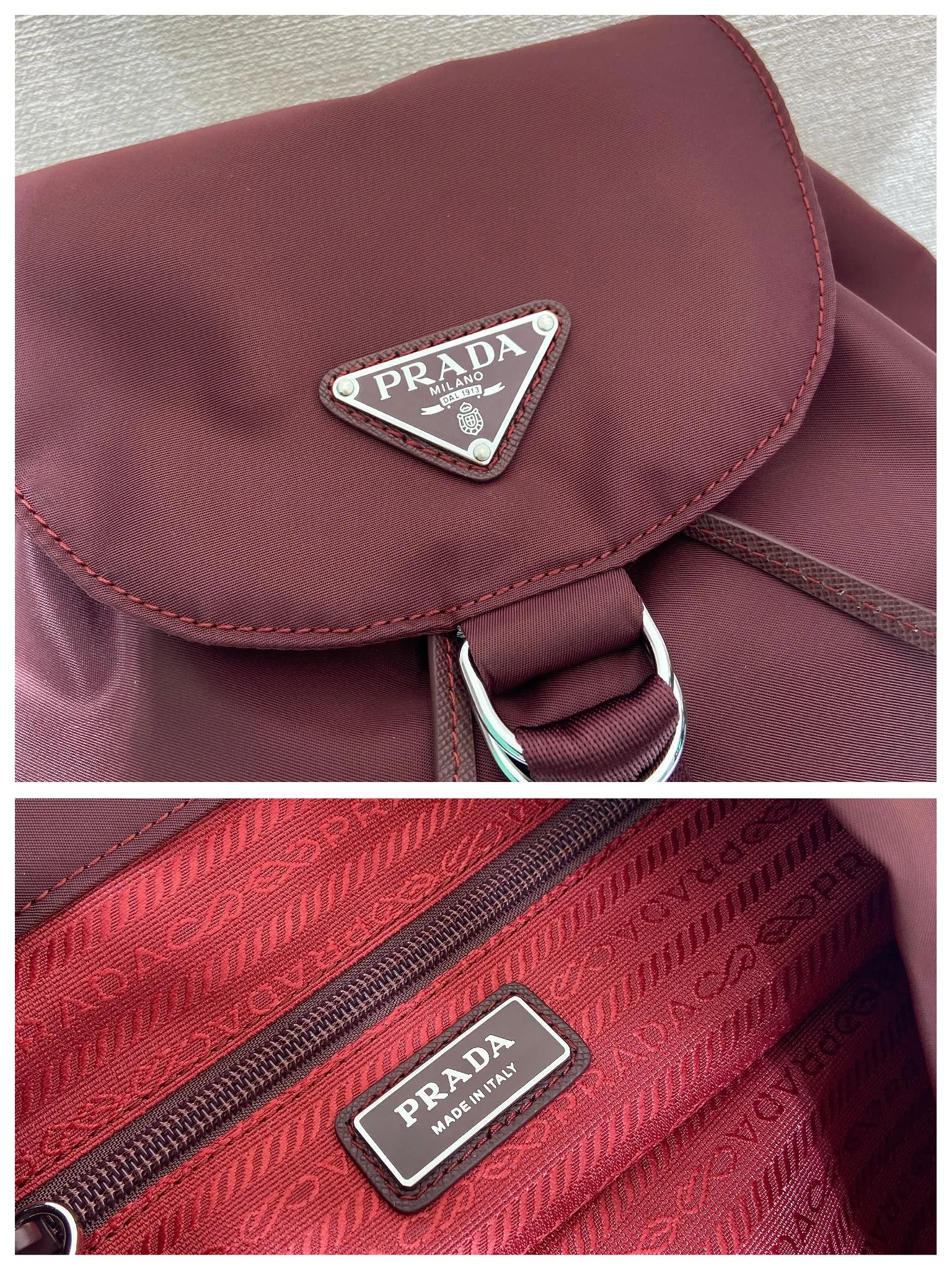 💰1120🎉New product🎉1BZ0197 backpack🎉🎉 This backpack is made of imported nylon fabric and cross-grain cowhide. The only backpack does not have a portable design. It is very unique and has a casual flavor. It has a large capacity and space. The upper body effect is light, fashionable and practical. It is also a popular style that will never go out of style🎉🎉Babies, hurry up and get it🎉🎉 Length 25x Height 35x Bottom 15cm🎉🎉🎉💰💰💰