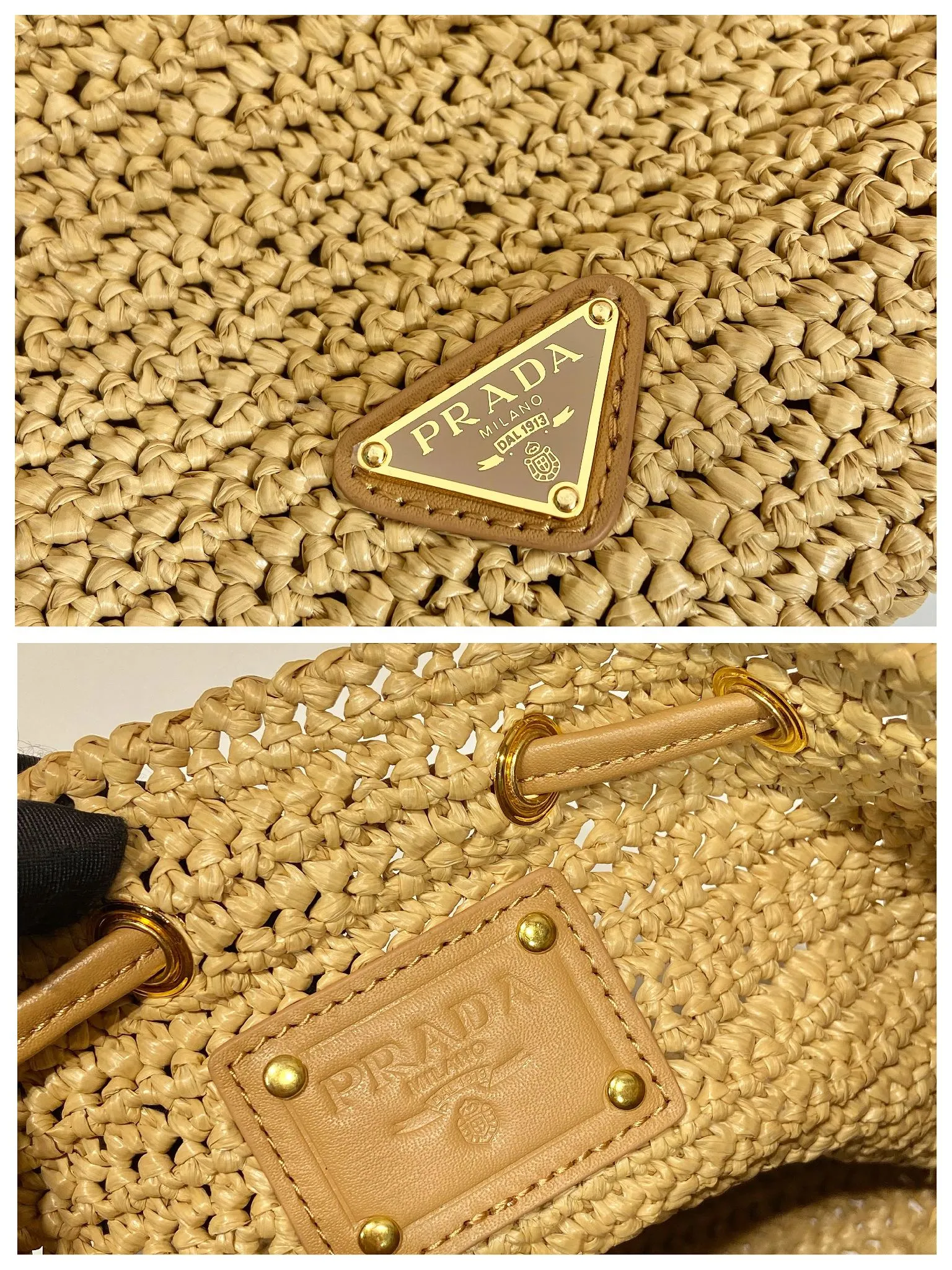 💰1300, Straw Bucket Bag🎉1BE068🎉🎉 This hand-woven bucket bag design is great🎉Three-dimensional hand-woven font, equipped with 2 long/short shoulder straps, interchangeable. The complex handwork looks very elegant/fashionable, the capacity is large, the upper body effect is very good, the return rate is 100%😀A must-have for summer🎉Hurry up and get it🎉🎉 Length 16x Height 19x Bottom 9cm