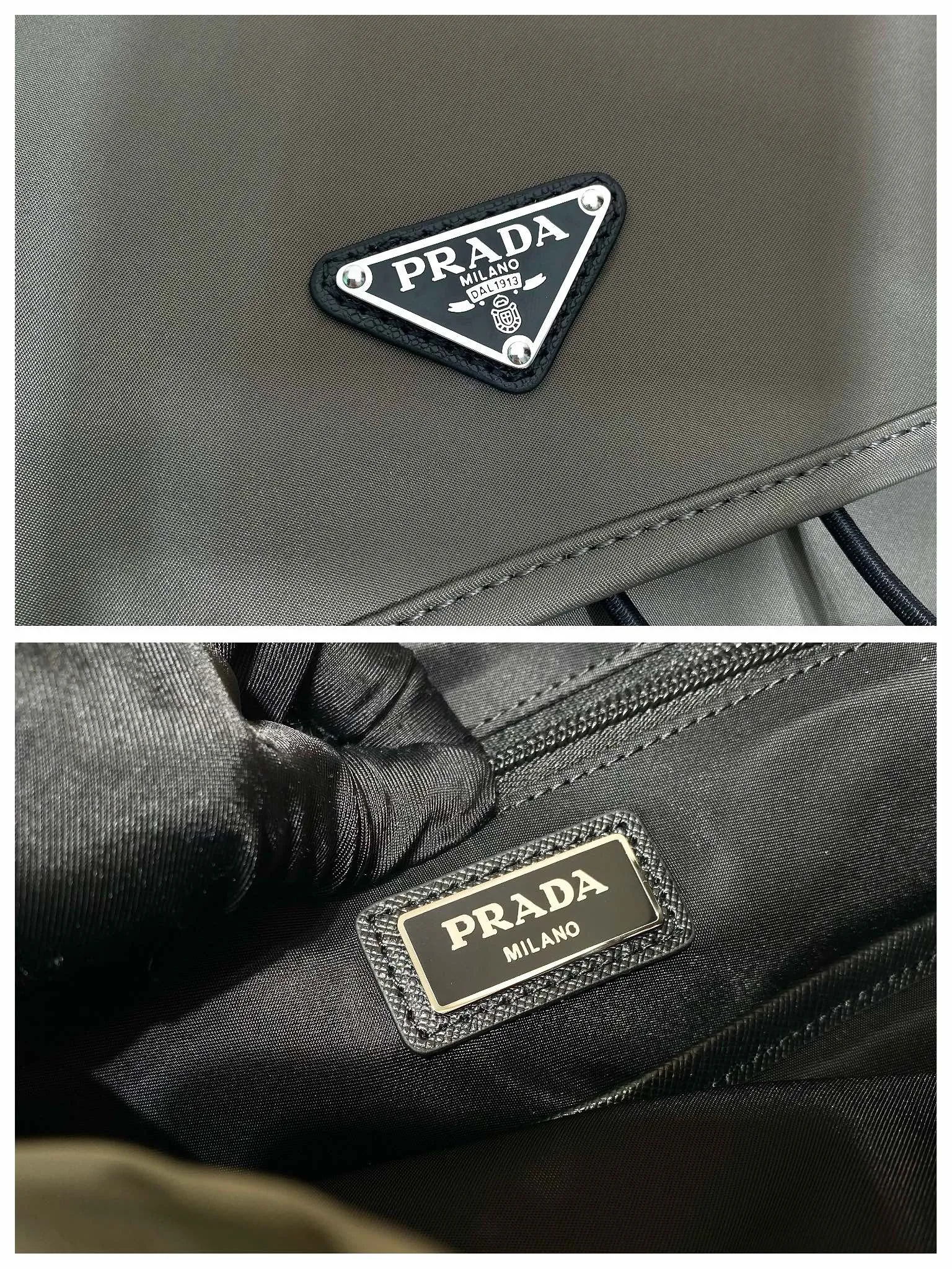 💰1320🎉Exclusive debut🎉2VZ135 backpack🎉🎉New color🎉This nylon backpack is decorated with Saffiano leather trim, creating a unique style with creativity and technology. Multiple pockets and a technical padded back are design features. A new style among classics, fashionable and elegant👍👍Another classic that will never go out of style👏👏Length 27xHeight 45xBottom 17cm👏