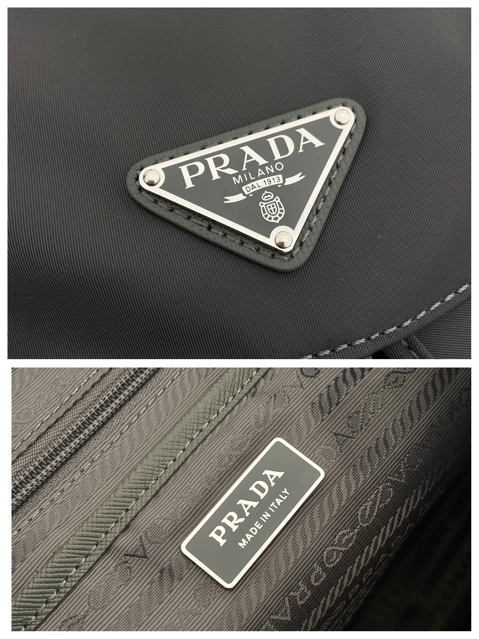 💰1160🎉New Backpack🎉1BZ811👍👍This nylon backpack is trimmed with exquisite Saffiano leather, a blend of multiple materials, and decorated with a triangular logo, highlighting fashionable elegance. It also comes with a detachable small handbag😘😘Light and practical, the upper body effect is super stylish, and it can be matched at will😘😘Fully upgraded nylon fabric👍👍Length 30x Height 32x Bottom 15cm👏👏👏💰💰💰