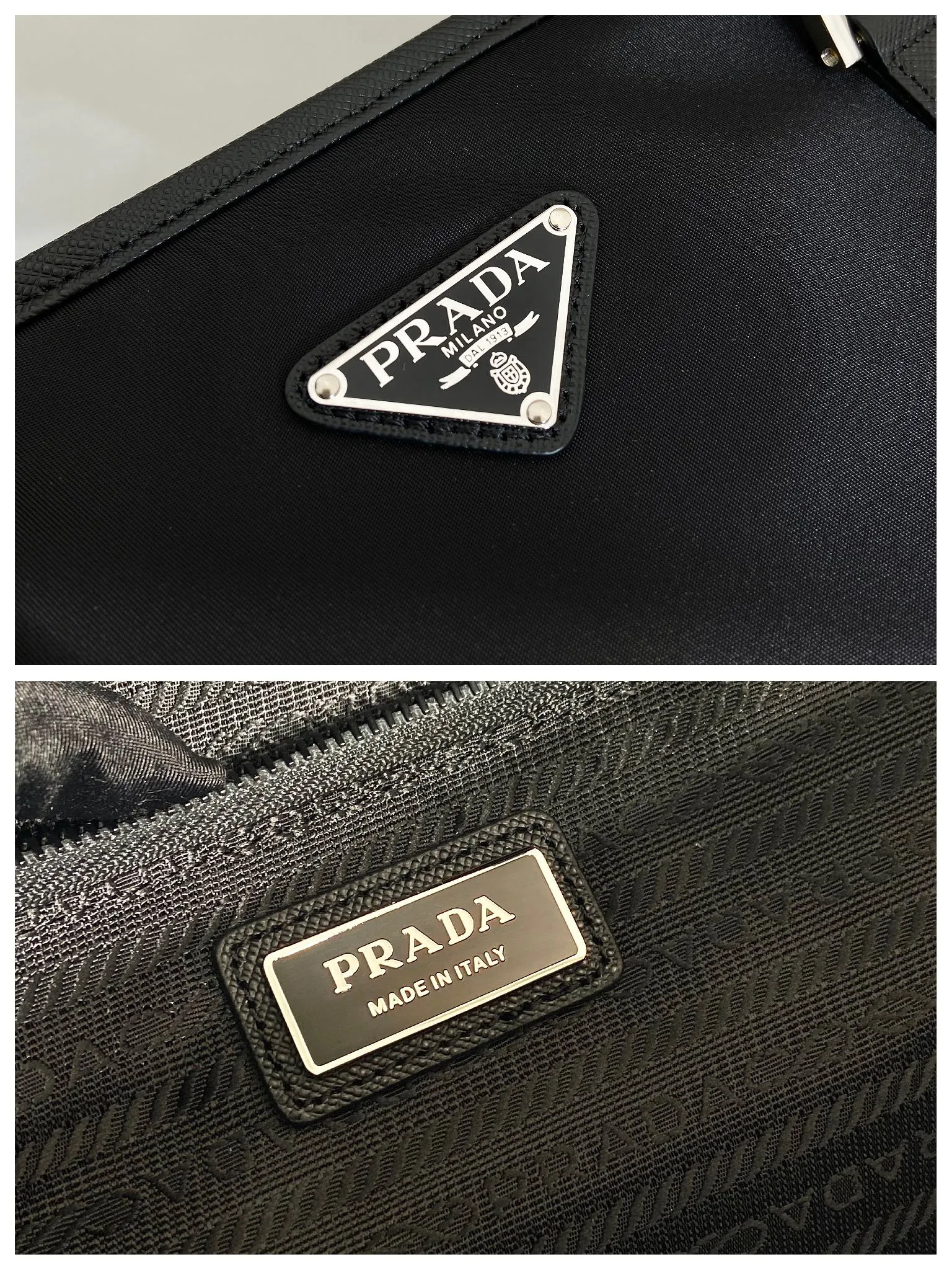 💰1260🎉New tote bag🎉2VG112🎉🎉 This tote bag is made of Re-Nylon regenerated nylon, decorated with Saffiano leather details, flat leather handles, enamelled metal triangle logo on the front, internal zipper pocket, large capacity, lightweight and practical, get it now🎉🎉 Length 40x Height 38x Bottom 16cm🎉🎉🎉👏👏👏