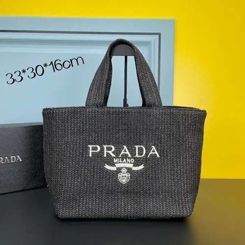 All categories Official website "Brand Women's Bags" Women's Bags 💙 PRADA 2022 Official New Prada Raffia Handbag Wholesale 58001600 High Quality Size: 33-30-16CM