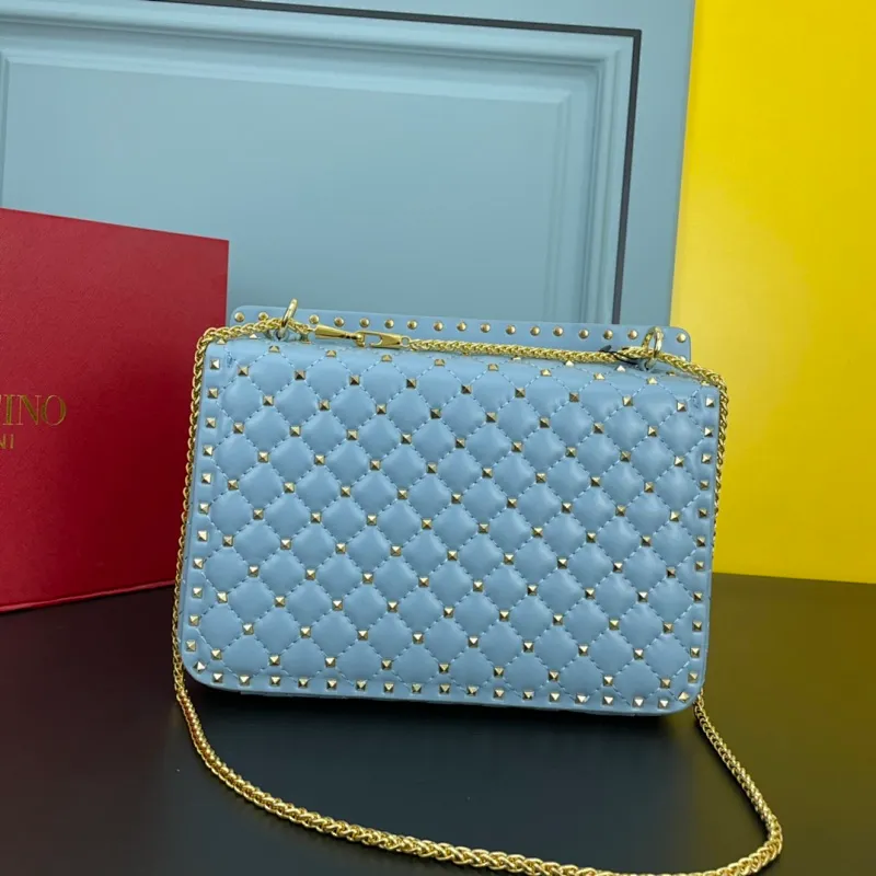 All categories Official website "Brand Women's Bags" Women's Bags 💙 Valentino 2022 Official New Valentino Soft Sheepskin Crossbody Bag Wholesale 58003100 High Quality Size: 30-8.5-20CM