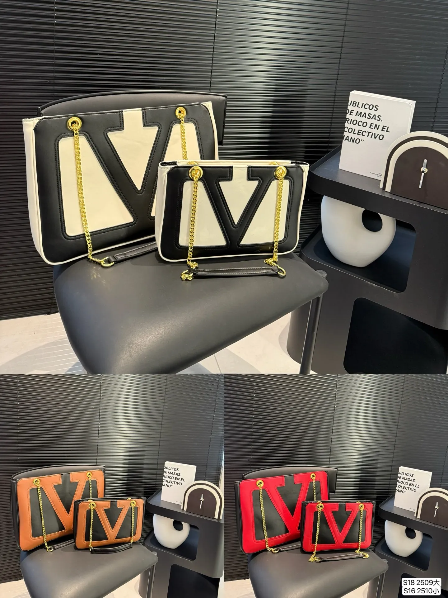 Large size P280 Small size P260 Stars interpret the Valentino Viva Superstar bag. The eye-catching V Logo makes it highly recognizable. The outline of the bag is square and orderly. The color matching and sliding chain add to the retro texture. #Valentino2025 early spring series size: large size 37 26 small size 27 18 item number large 2509 small 2510