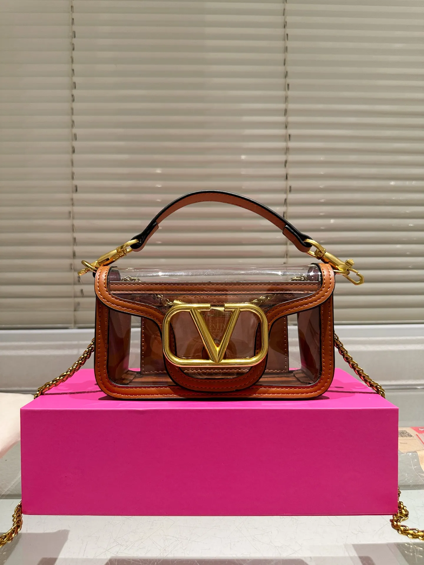 Small P340 folding box ⚠️ size 20.9 Valentino, versatile classic, exquisite one, transparent bag, really super invincible and cute, full of fairy spirit, a must-have for girls every day