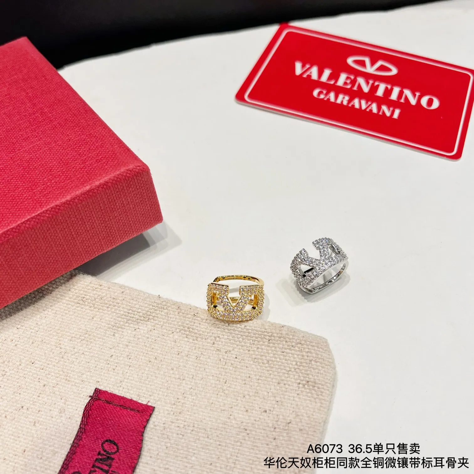 Valentino earrings single ear cuff