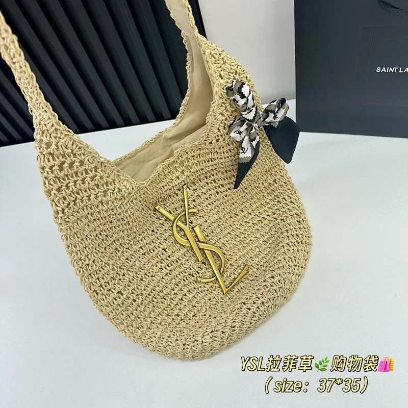 All Categories Official Website "Brand Women's Bags" Women's Bags 💙 YSL 2025 New YSL Woven Tote Bag