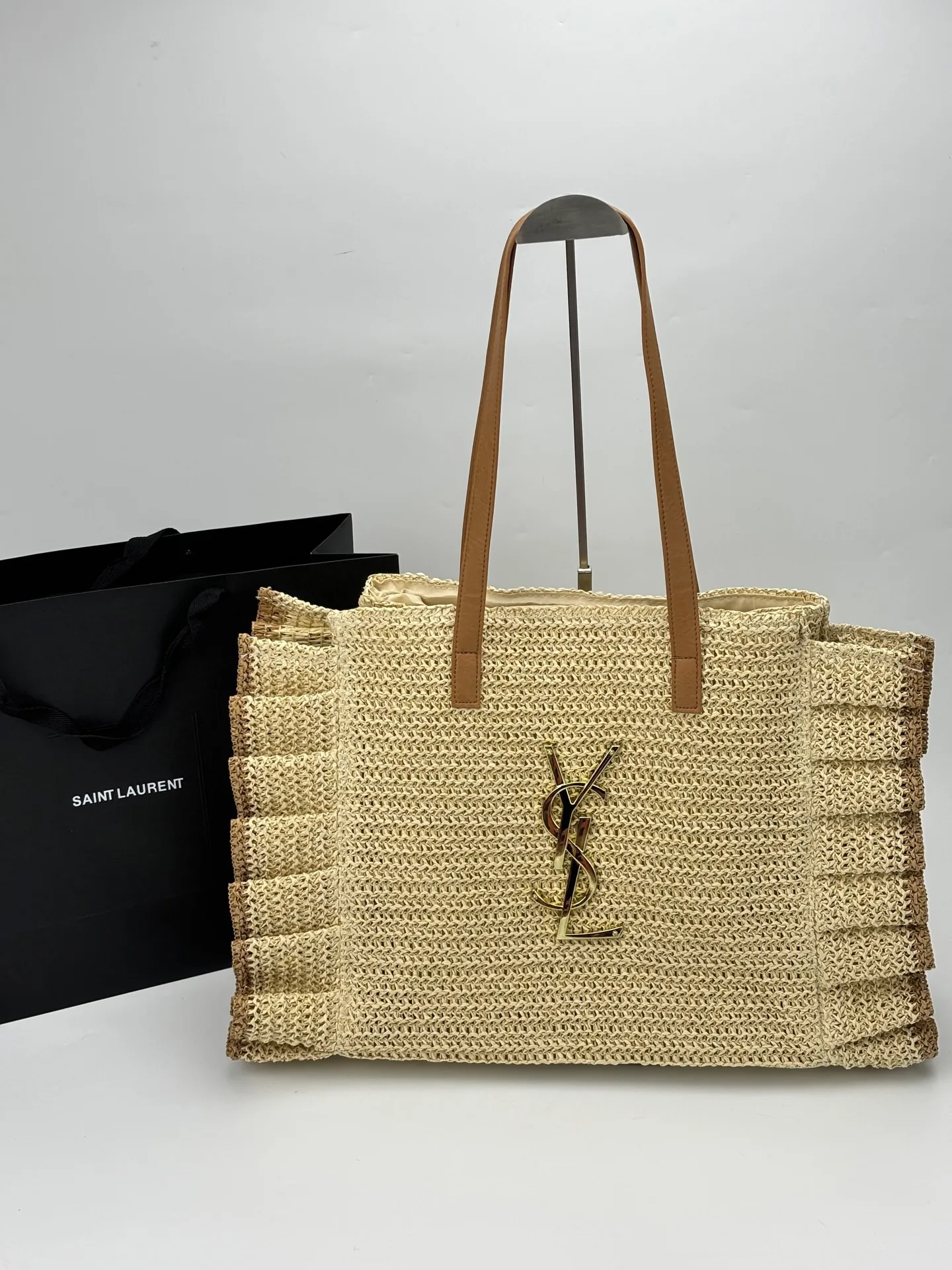 All Categories Official Website "Brand Women's Bags" Women's Bags 💙 YSL 2026 Official Website YSL Straw Tote Bag