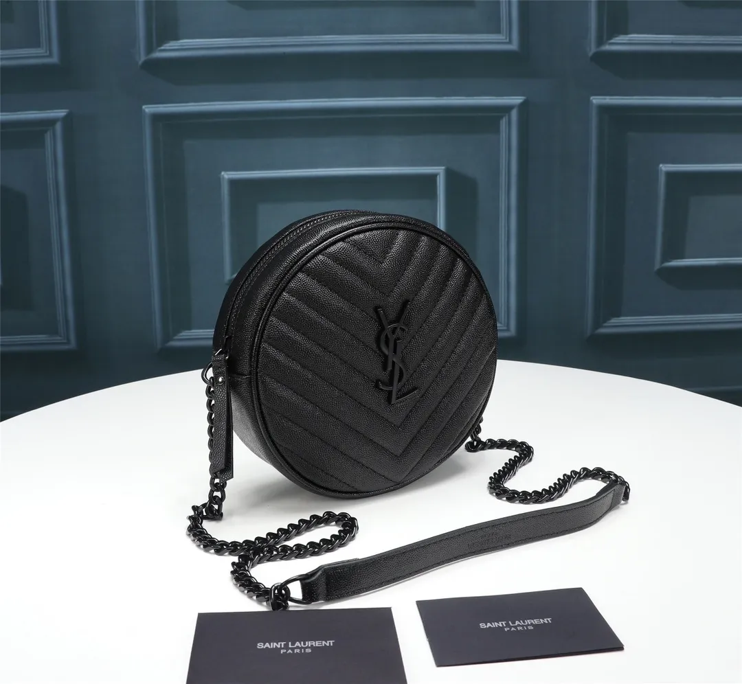 All categories Official website "Brand Women's Bags" Women's Bags 💙 YSL 2023 New YSL Small Round Bag