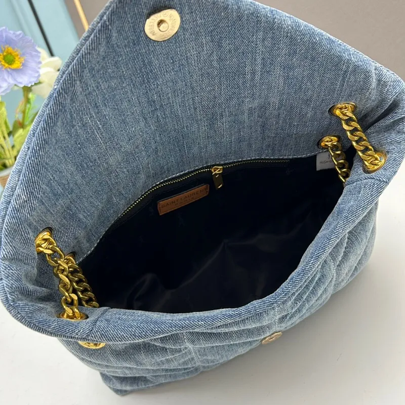 All Categories Official Website "Brand Women's Bags" Women's Bags 💙 YSL 2023 New YSL Denim Camera Bag