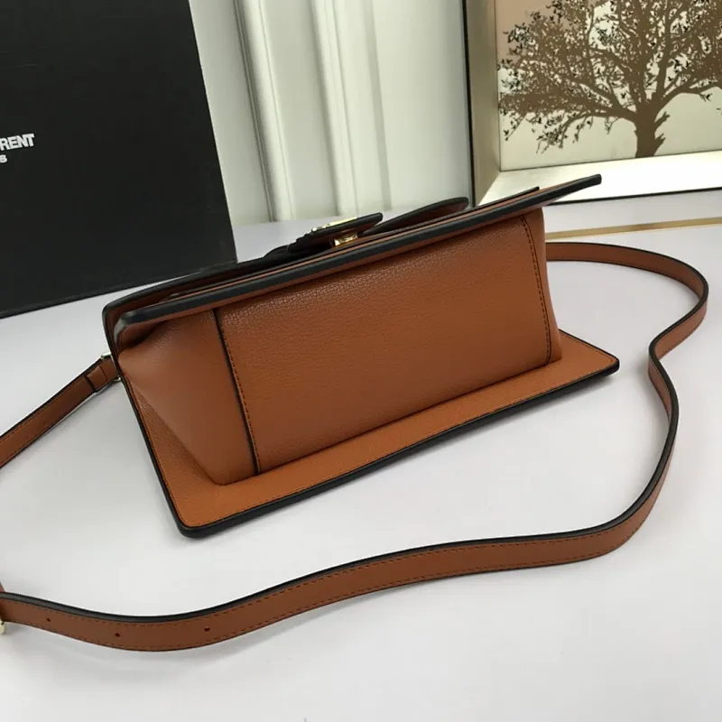 All Categories Official Website "Brand Women's Bags" Women's Bags 💙 YSL 2022 Official New Yves Saint Laurent Imported Palm Print Cowhide Crossbody Bag Wholesale 58001900 High Quality Size: 26-16-9CM