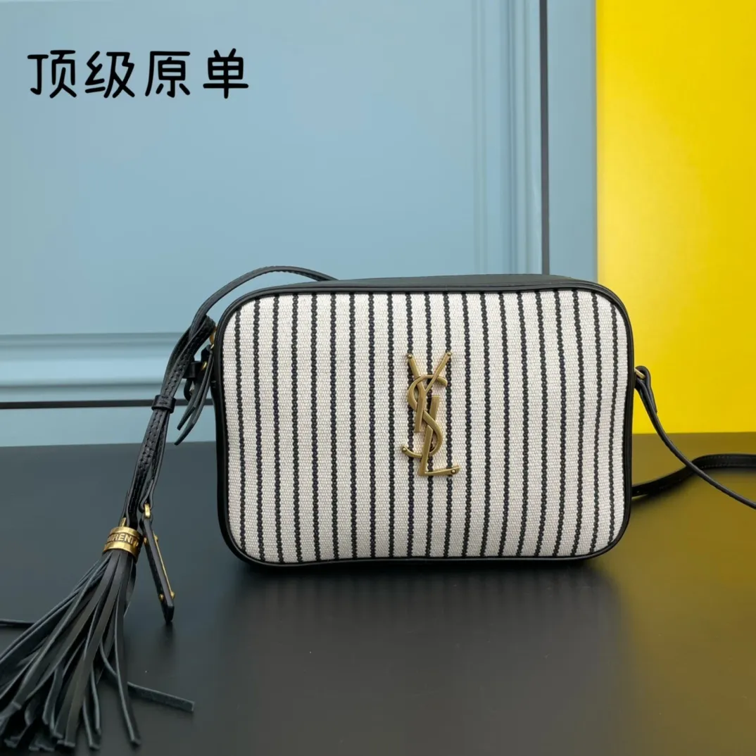 All categories Official website "Brand Women's Bags" Women's Bags 💙 YSL 2022 Official New YSL Imported Italian Cowhide Camera Bag Wholesale 58004300 High Quality Size: 23-16-6CM