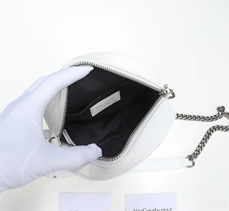 All categories Official website "Brand Women's Bags" Women's Bags 💙 YSL 2023 New YSL Small Round Bag