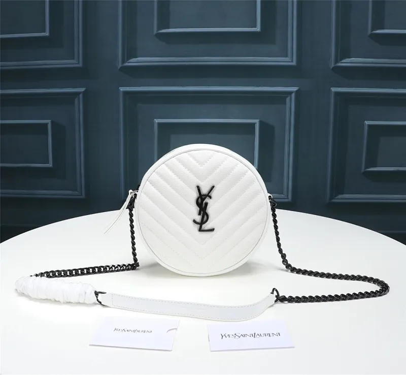 All categories Official website "Brand Women's Bags" Women's Bags 💙 YSL 2023 New YSL Small Round Bag