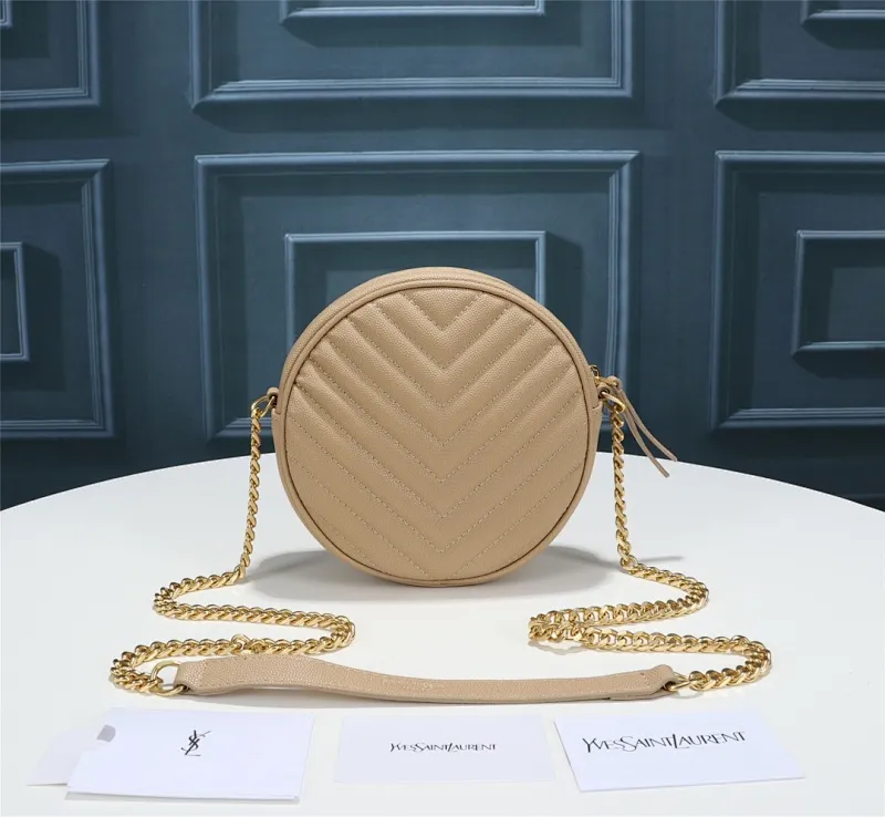 All categories Official website "Brand Women's Bags" Women's Bags 💙 YSL 2023 New YSL Small Round Bag