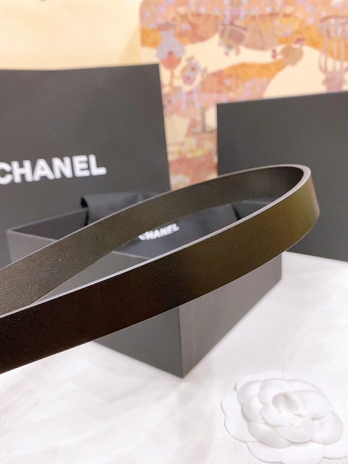 💰460💰Full package💰 💍Purchase grade Chanel chain pin buckle Imported calfskin belt Brass metal soft and delicate 2.0cm