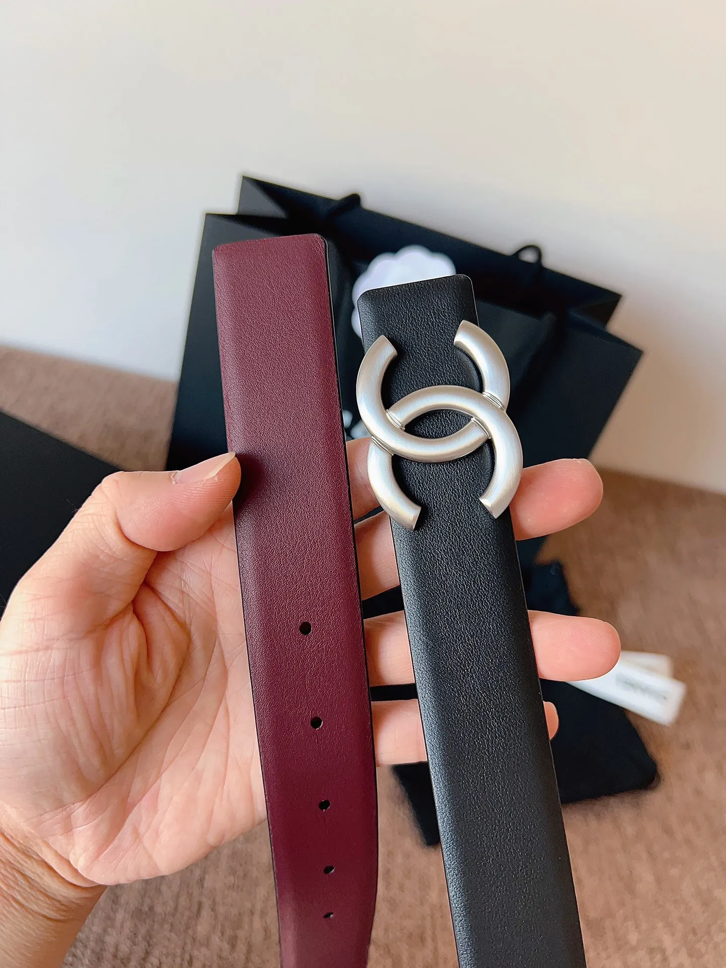 💰460💰Full package💰 💍Purchasing-grade Chanel CHANEL⚡️🌹3.0cm Xiaoxiang women's belt, double-sided imported first-layer original calfskin, pure copper hardware, low-key luxury