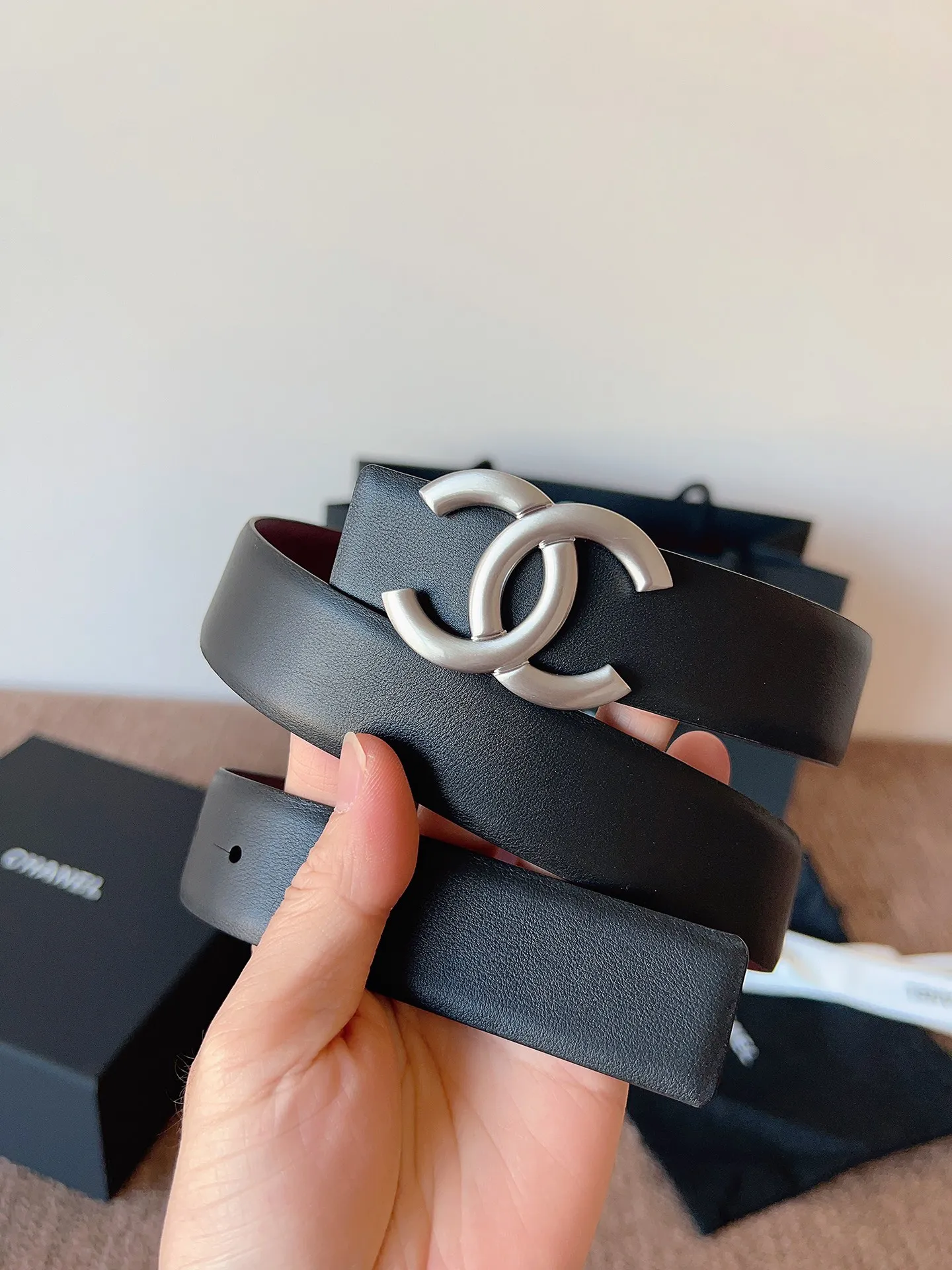 💰460💰Full package💰 💍Purchasing-grade Chanel CHANEL⚡️🌹3.0cm Xiaoxiang women's belt, double-sided imported first-layer original calfskin, pure copper hardware, low-key luxury