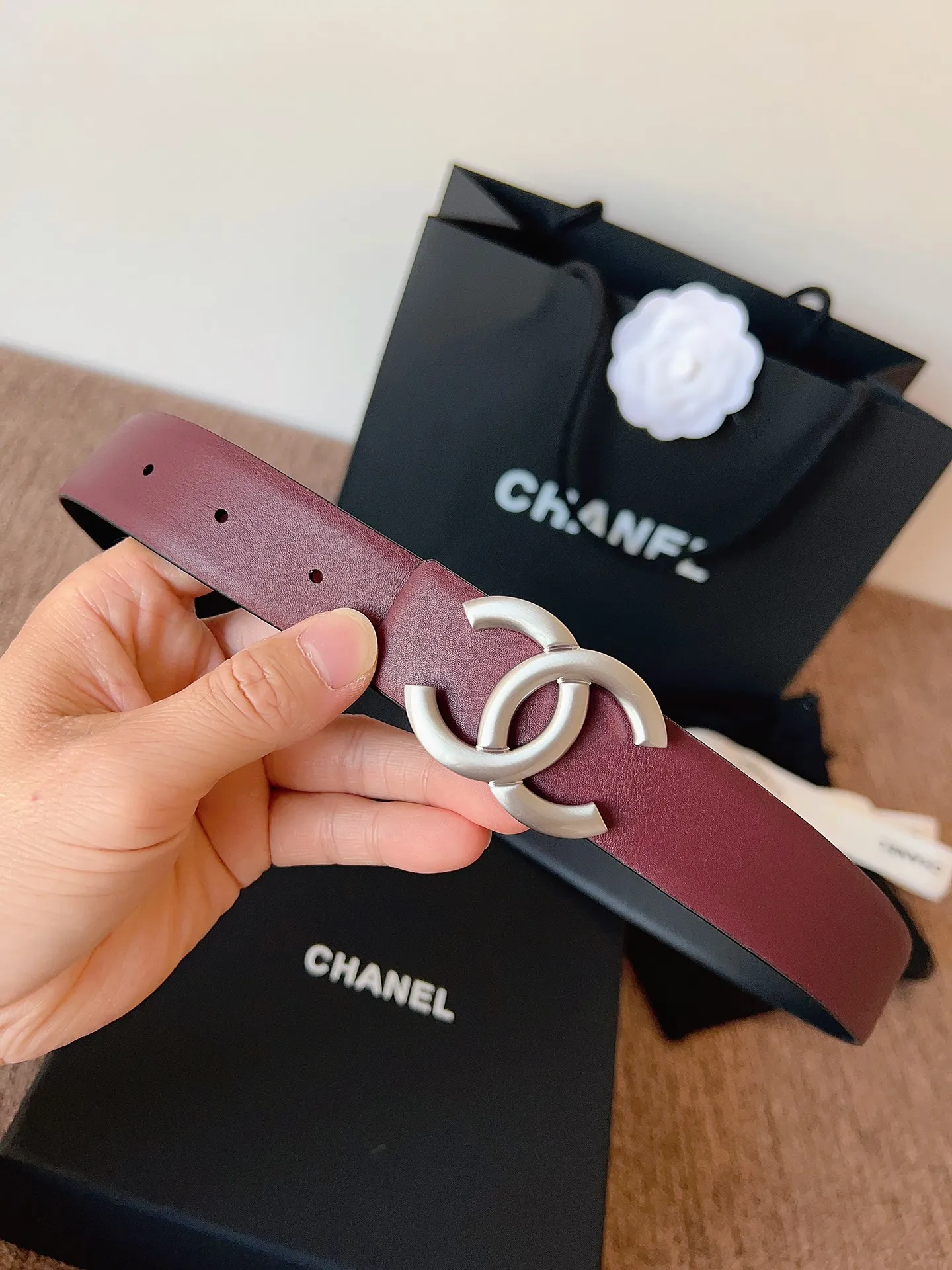 💰460💰Full package💰 💍Purchasing-grade Chanel CHANEL⚡️🌹3.0cm Xiaoxiang women's belt, double-sided imported first-layer original calfskin, pure copper hardware, low-key luxury