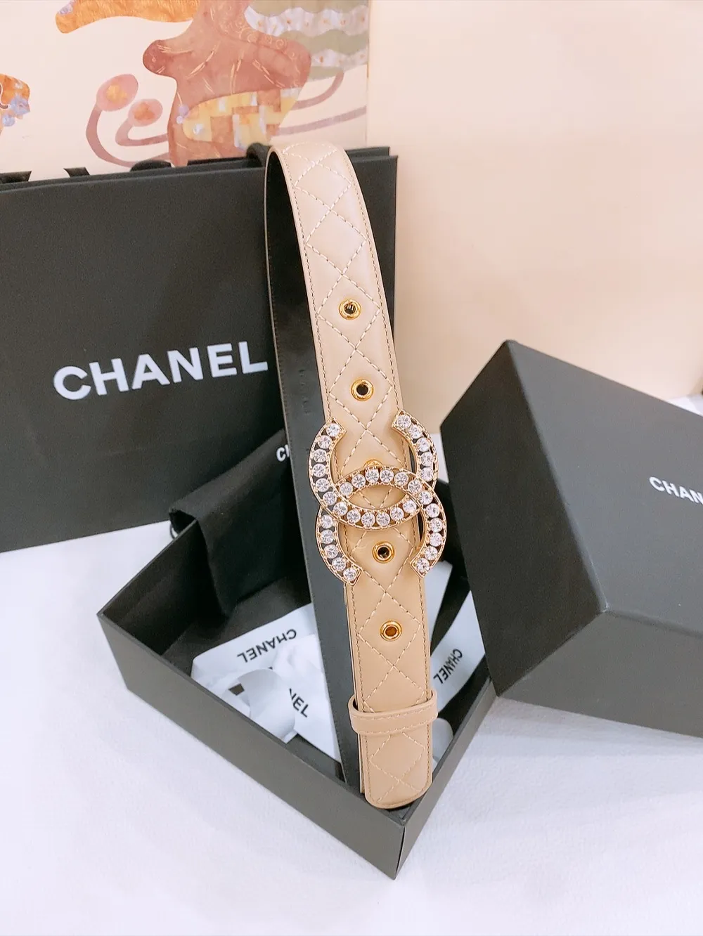 💰480💰Full package💰 💍Purchase level Chanel ⚡️🌹New women's belt Classic sheepskin leather double C buckle⚡️🌹The golden double C buckle is the iconic design of Chanel. The black belt is simple and elegant. It can be easily controlled whether it is daily wear or formal occasions⚡️🌹Width 3.0cm