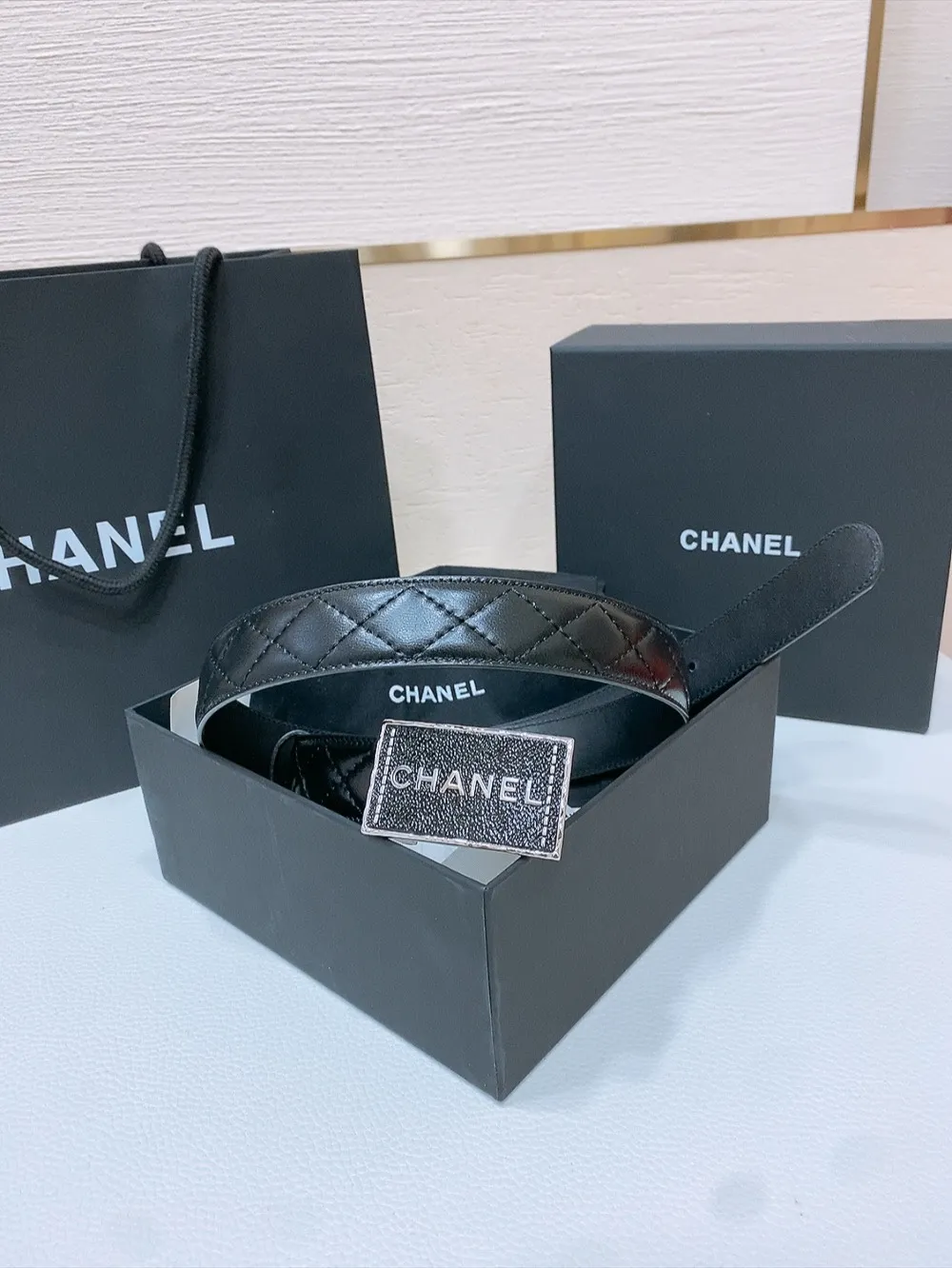 💰480💰Full package💰 💍Purchase level Chanel classic double C belt belt with logo buckle and imported calf and sheepskin body, perfect texture, simply the finishing touch in spring, belt diameter 3.0cm
