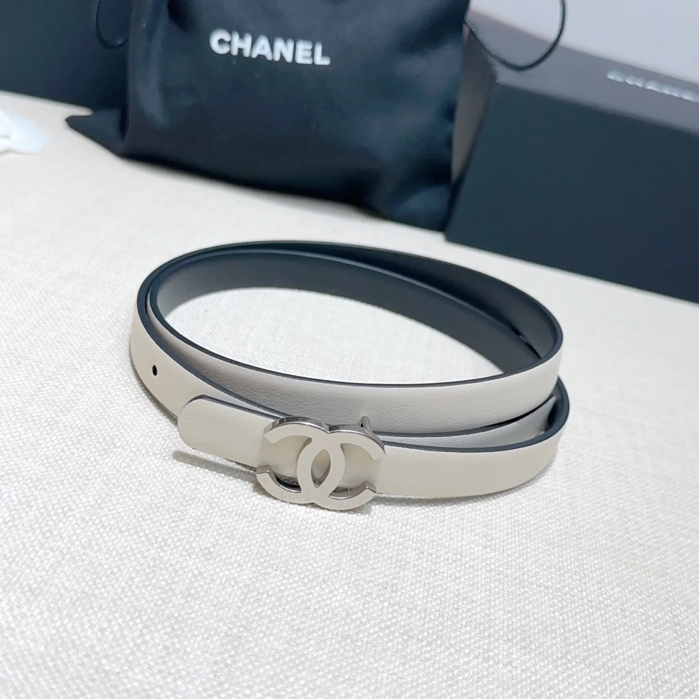 💰440💰Full package💰 💍Purchase-grade Chanel belt⚡️🌹Width 1.5cm, double-sided first-layer imported cowhide⚡️🌹Length: 75-100 Euro, copper five-button original mold opening and customization
