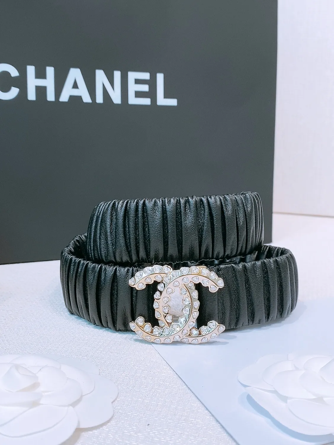 💰460💰Full package💰 💍Purchase level Chanel ⚡️🌹chanel 25c cc rhinestones Brass logo buckle Calfskin Silver metal and gold metal 3.0cm boutique Full of elasticity Versatile Elegant Size including buckle S=65cm total length (available 75, 80, 85) M=70cm L =75cm XL=80cm, one size can be used in 3 to 4 sizes!