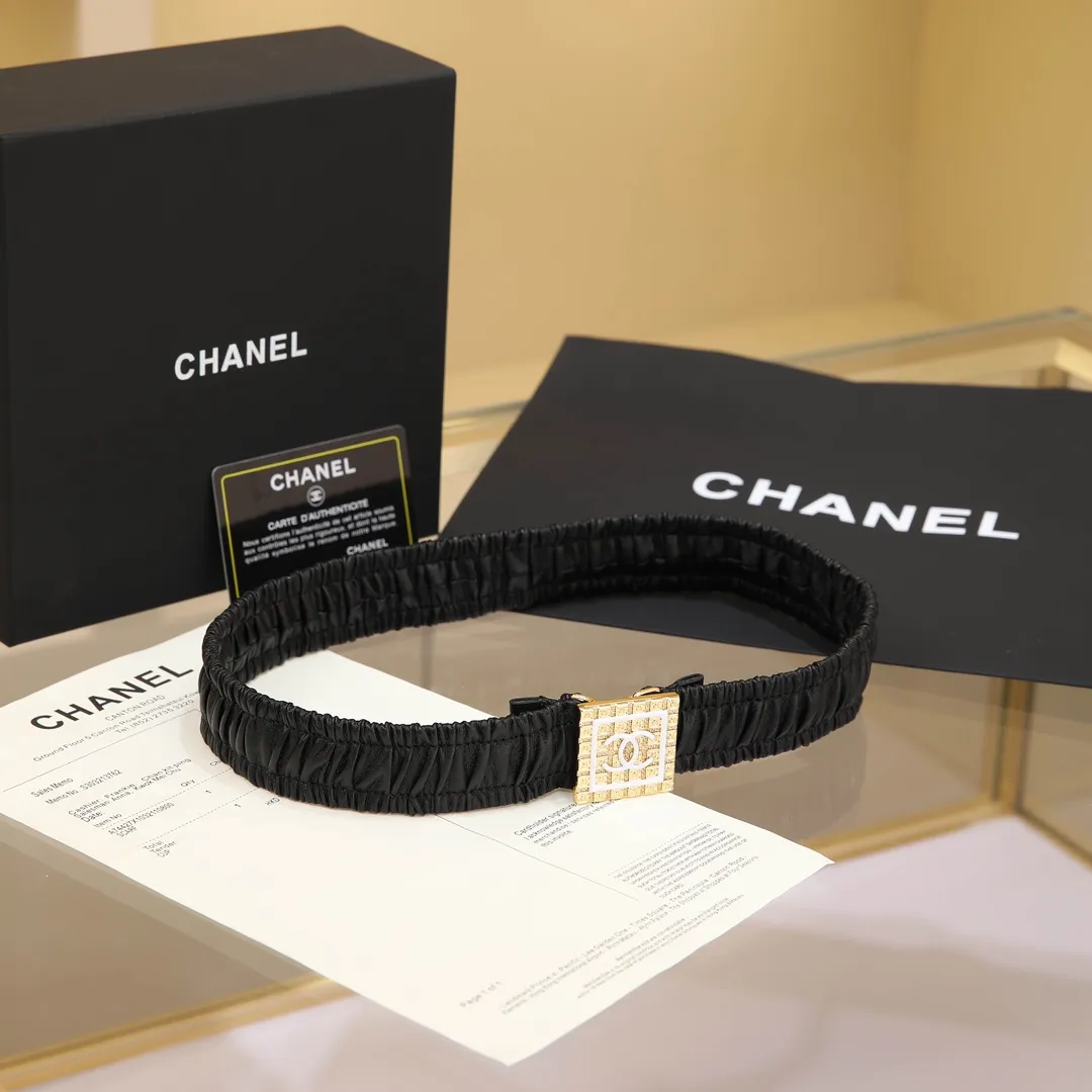 💰460💰Full package💰 💍Purchase level Chanel chanel⚡️🌹cc squares resin white and black logo small squares brass logo buckle calfskin silver metal and gold metal 3.0cm high-quality elastic versatile elegant elegant code number including buckle S=65cm total length (available 75, 80, 85) M=70cm L =75cm XL=80cm, one size can be used in 3 to 4 sizes!