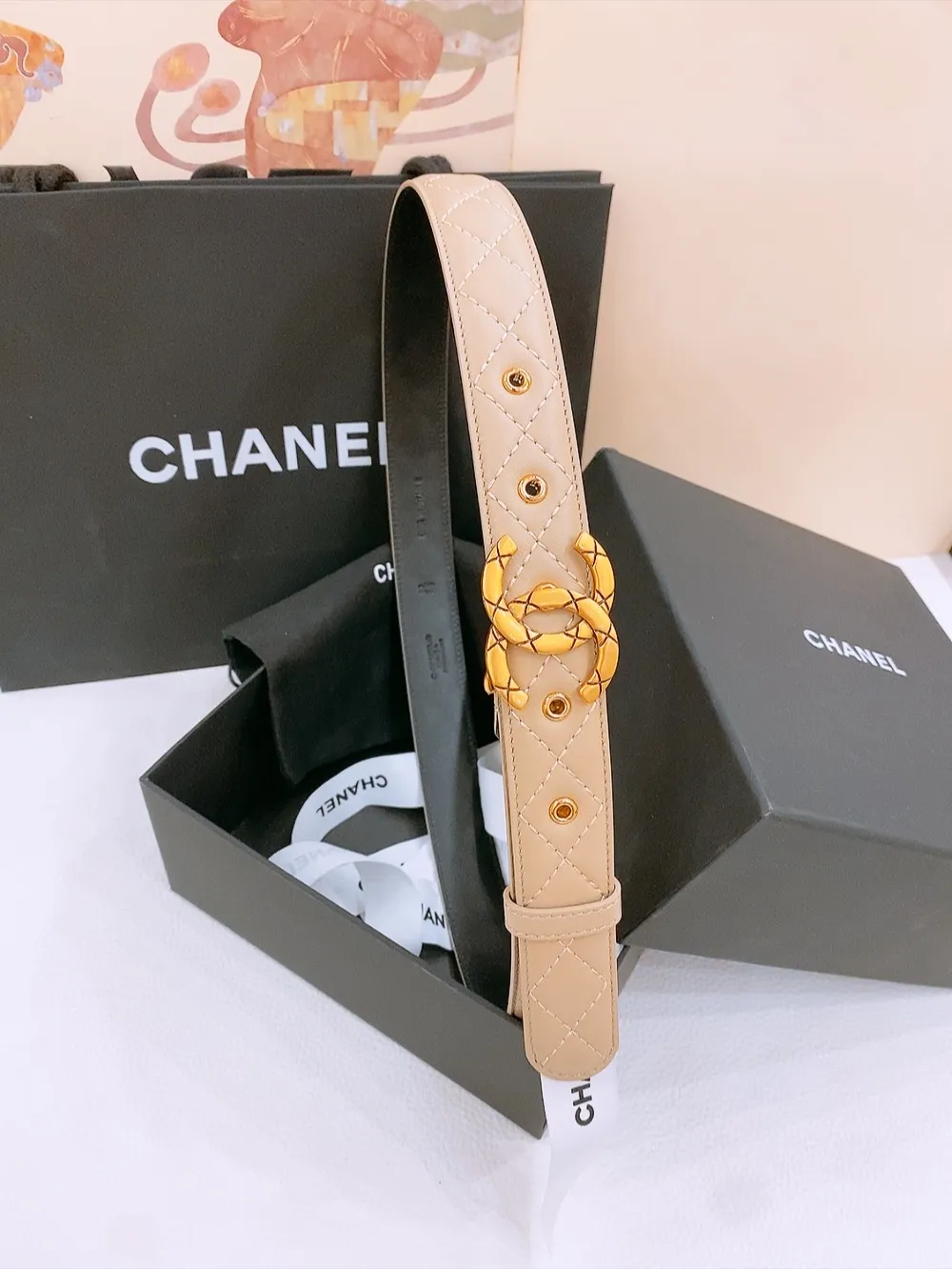 💰480💰Full package💰 💍Purchase level Chanel ⚡️🌹New women's belt Classic sheepskin leather double C buckle⚡️🌹The golden double C buckle is the iconic design of Chanel. The black belt is simple and elegant. It can be easily controlled whether it is daily wear or formal occasions⚡️🌹Width 3.0cm