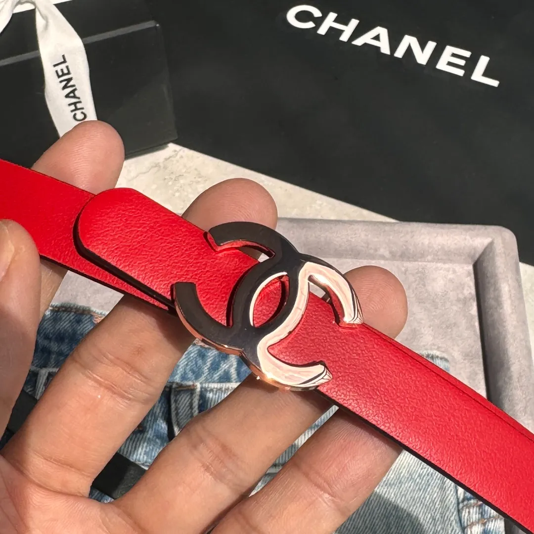 💰440💰Full package💰 💍Purchase-grade Chanel belt⚡️🌹Width 1.5cm, double-sided first-layer imported cowhide⚡️🌹Length: 75-100 Euro, copper five-button original mold opening and customization