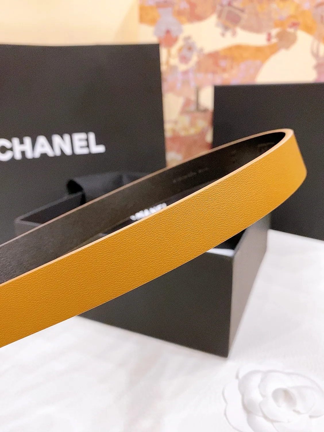 💰460💰Full package💰 💍Purchase grade Chanel chain pin buckle Imported calfskin belt Brass metal soft and delicate 2.0cm