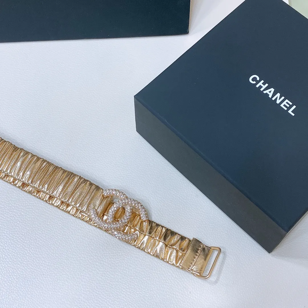 💰460💰Full package💰 💍Purchasing level Chanel⚡️🌹cc rhinestones Brass logo buckle Calfskin Silver metal and gold metal 3.0cm boutique Stretchy Versatile Elegant Size including buckle S=65cm total length (available 75, 80, 85) M=70cm L =75cm XL=80cm One size can be used in 3 to 4 sizes!