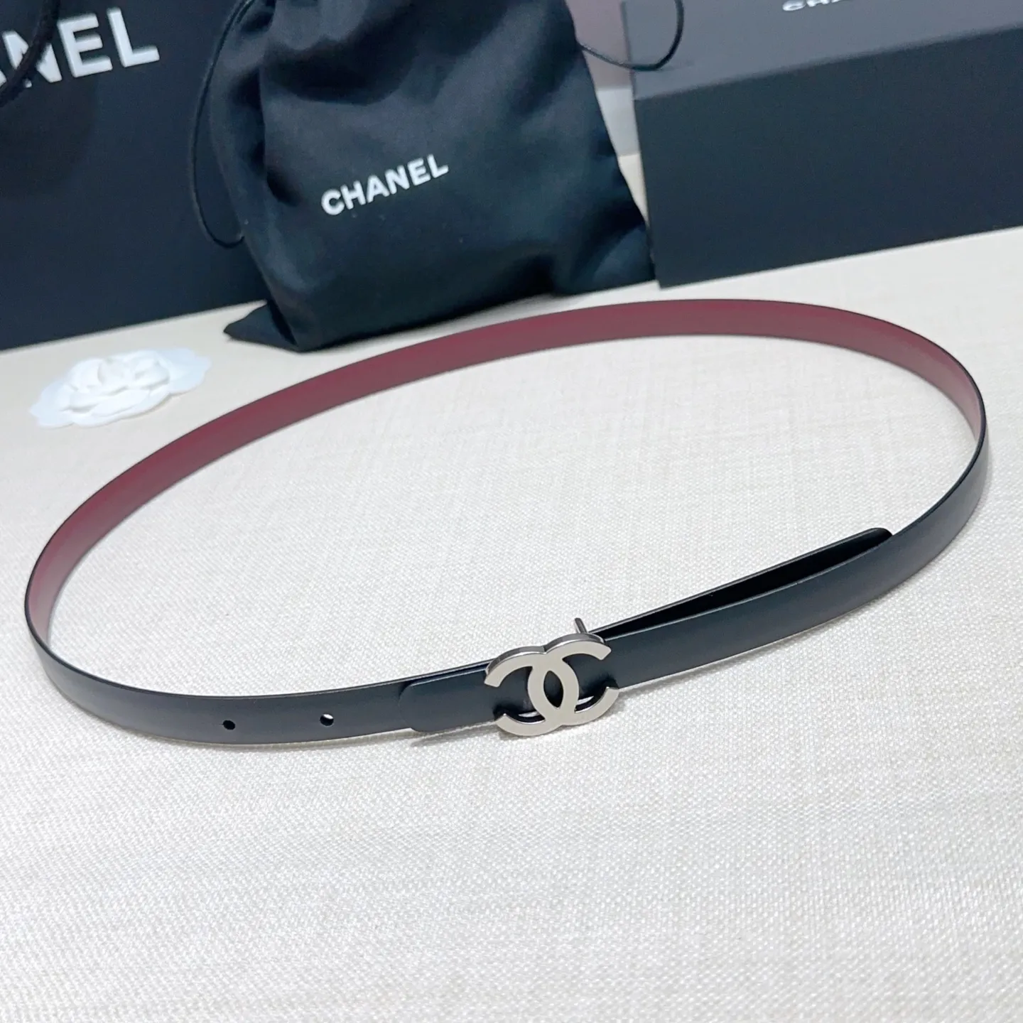 💰440💰Full package💰 💍Purchase-grade Chanel belt⚡️🌹Width 1.5cm, double-sided first-layer imported cowhide⚡️🌹Length: 75-100 Euro, copper five-button original mold opening and customization
